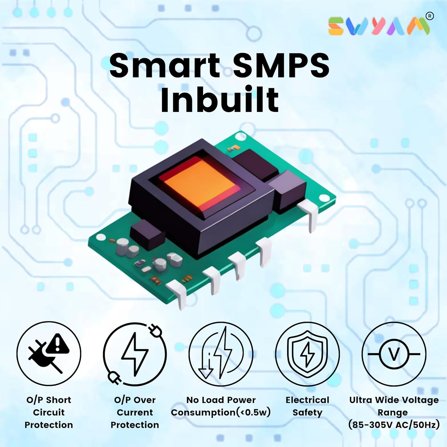 SWYAMĀ® WiFi 2-Way Smart 4-Step Humming Free Fan Speed Controller | Made In India (1 Year Warranty) | No Hub Required | Supports Alexa & Google Assistant SWYAMĀ® WiFi 2-Way Smart 4-Step Humming Free Fan Speed Controller | Made In India (1 Year Warranty) | No Hub Required | Supports Alexa & Google Assistant