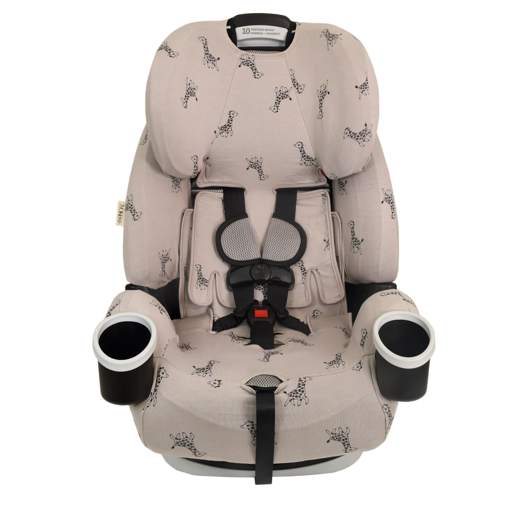 Kids Cotton Cover Liner for car seat Compatible with Graco 4Ever DLX 4-in-1 (Cover, Giraffe)