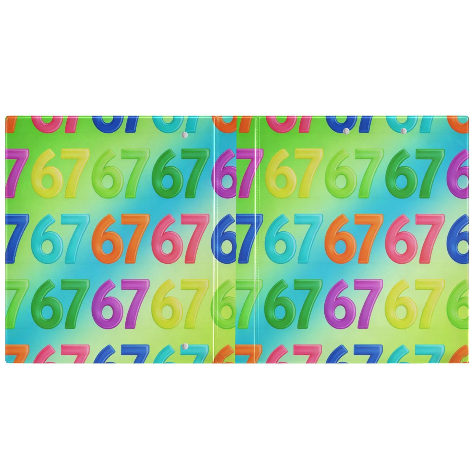 Kcldeci Raccoglitore a 3 anelli con copertina rigida per carta formato lettera, 67 anelli rotondi verdi colorati da 3,8 cm, organizer per scuola/ufficio, confezione da 2