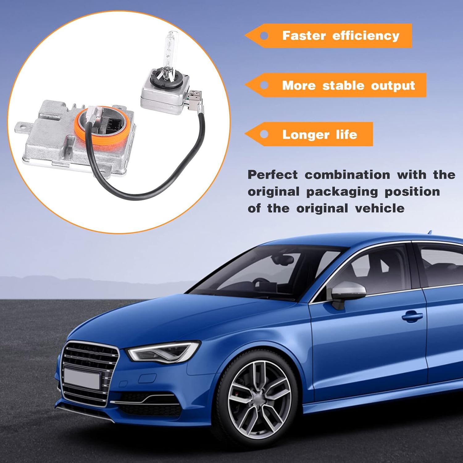 Headlight Control Unit Module Unit,Aublinto Xenon HID Ballast Headlight Control Unit Module Replacement# W003T21971 8K0941597 Compatible with 2011-2021 Chrysler 300,wD3S Bulb Headlamp Bulb
