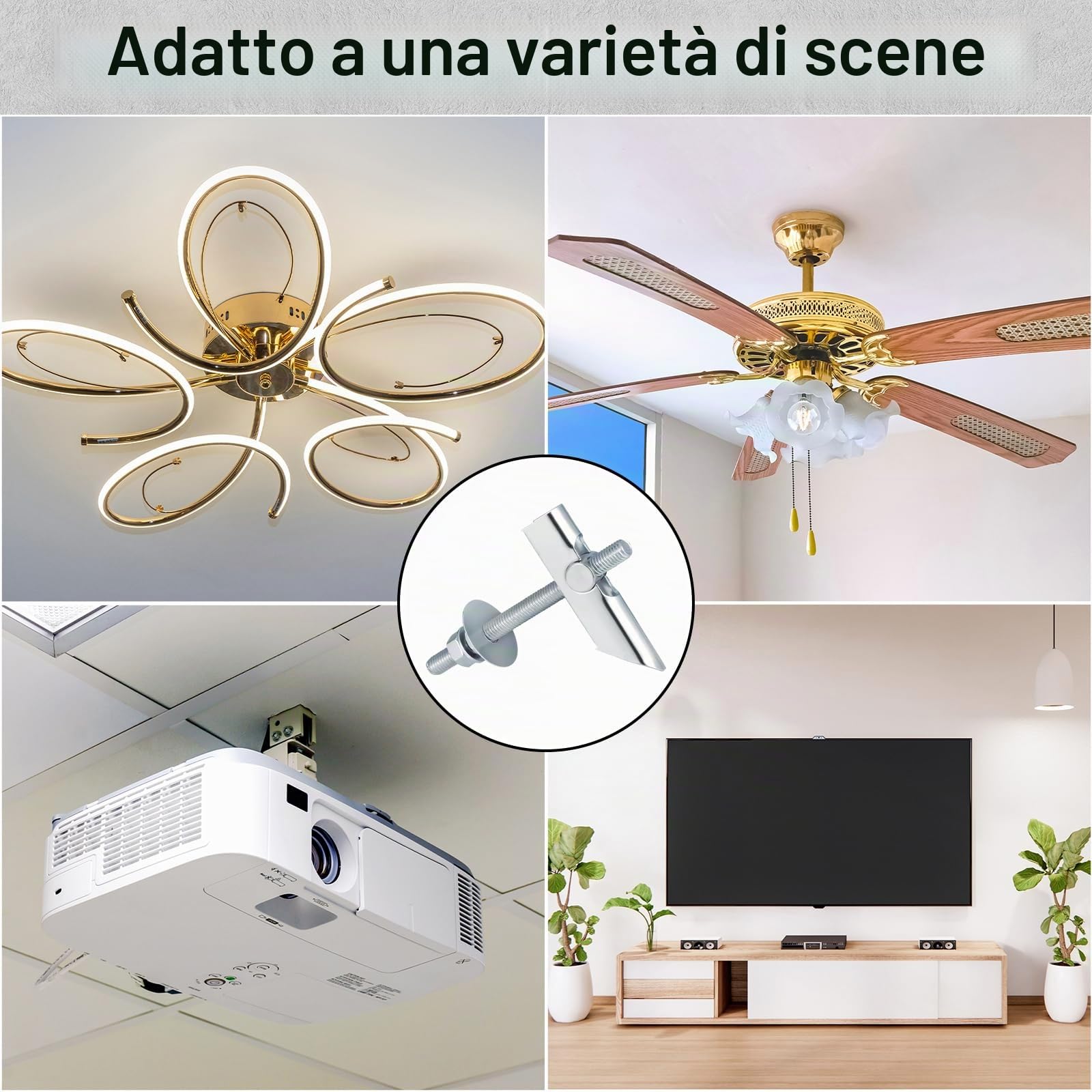 Fentar 15 Pezzi Tasselli Basculante per Cartongesso, Acciaio al Carbonio M6 x 100mm Tasselli Inclinabili, Kit di Tasselli per Cartongesso per Pareti Vuote, Fibra di Legno e Pareti a Cavità
