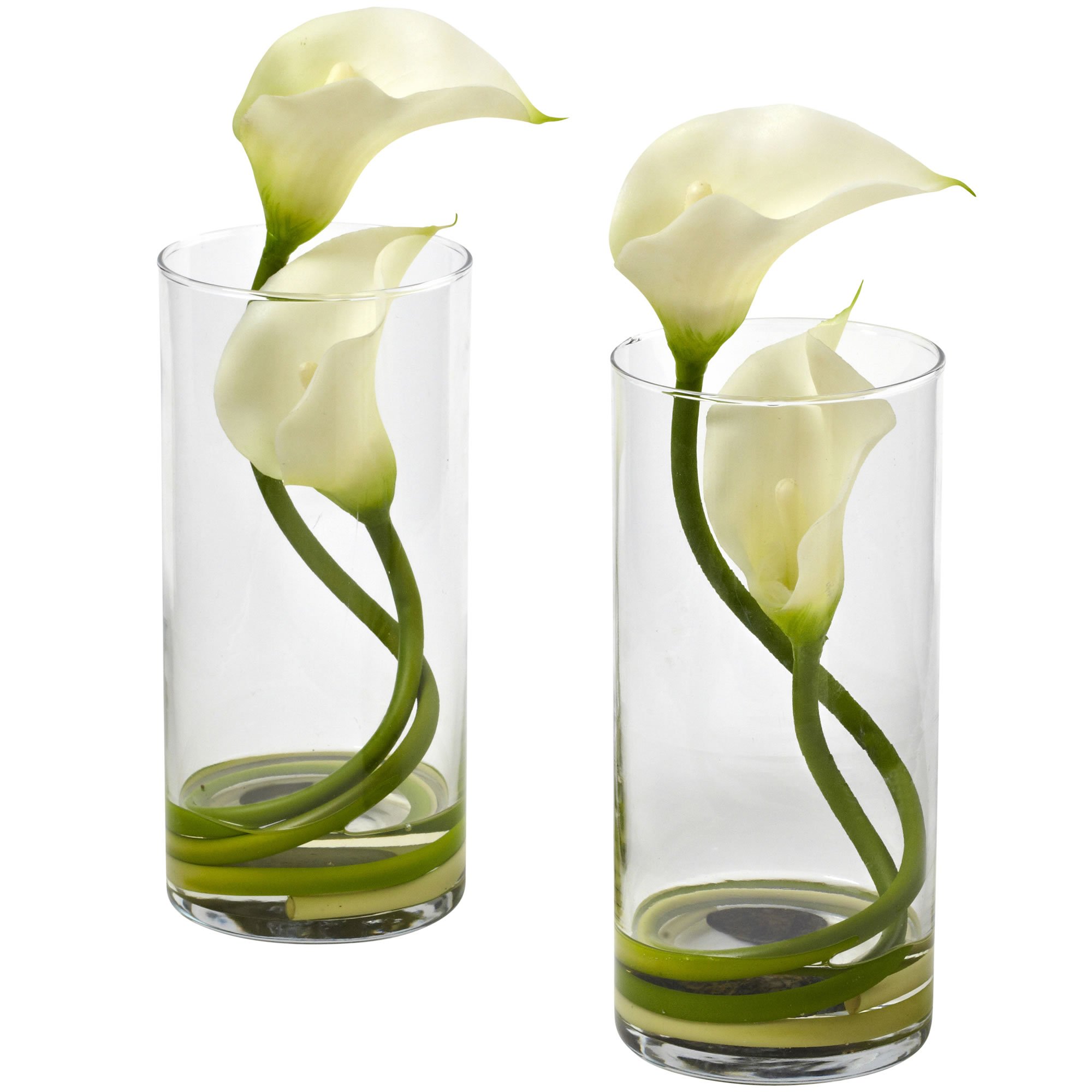 Amazon.com: Nearly Natural Double Calla Lily with Cylinder (Set of 2)