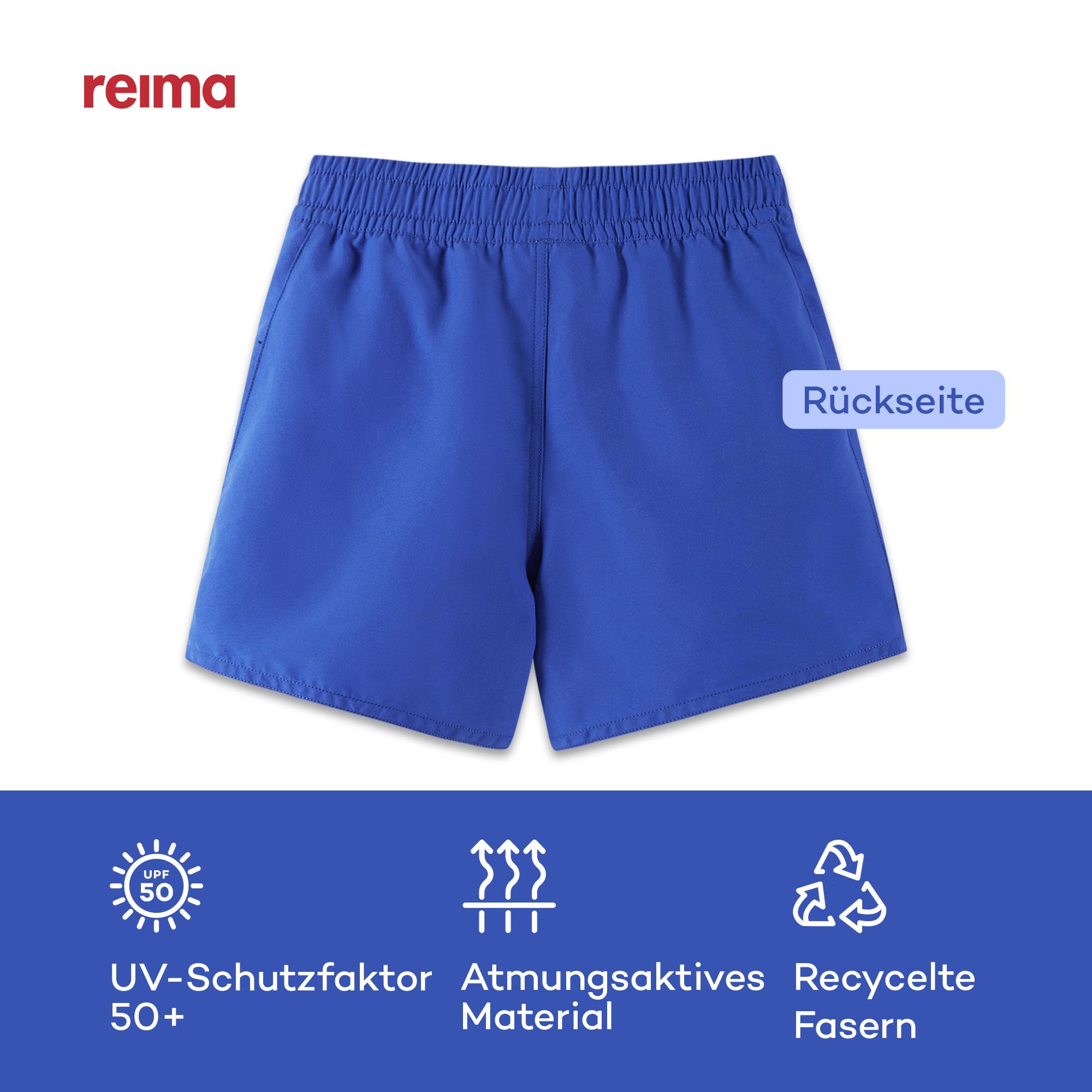 Reima - Somero UV Badehose für Kinder - Sommerbadehose für Jungen mit Netz-Innenhose, elastischem Bund - leichtes, atmungsaktives Polyester, schnell trocknend, UPF 50+