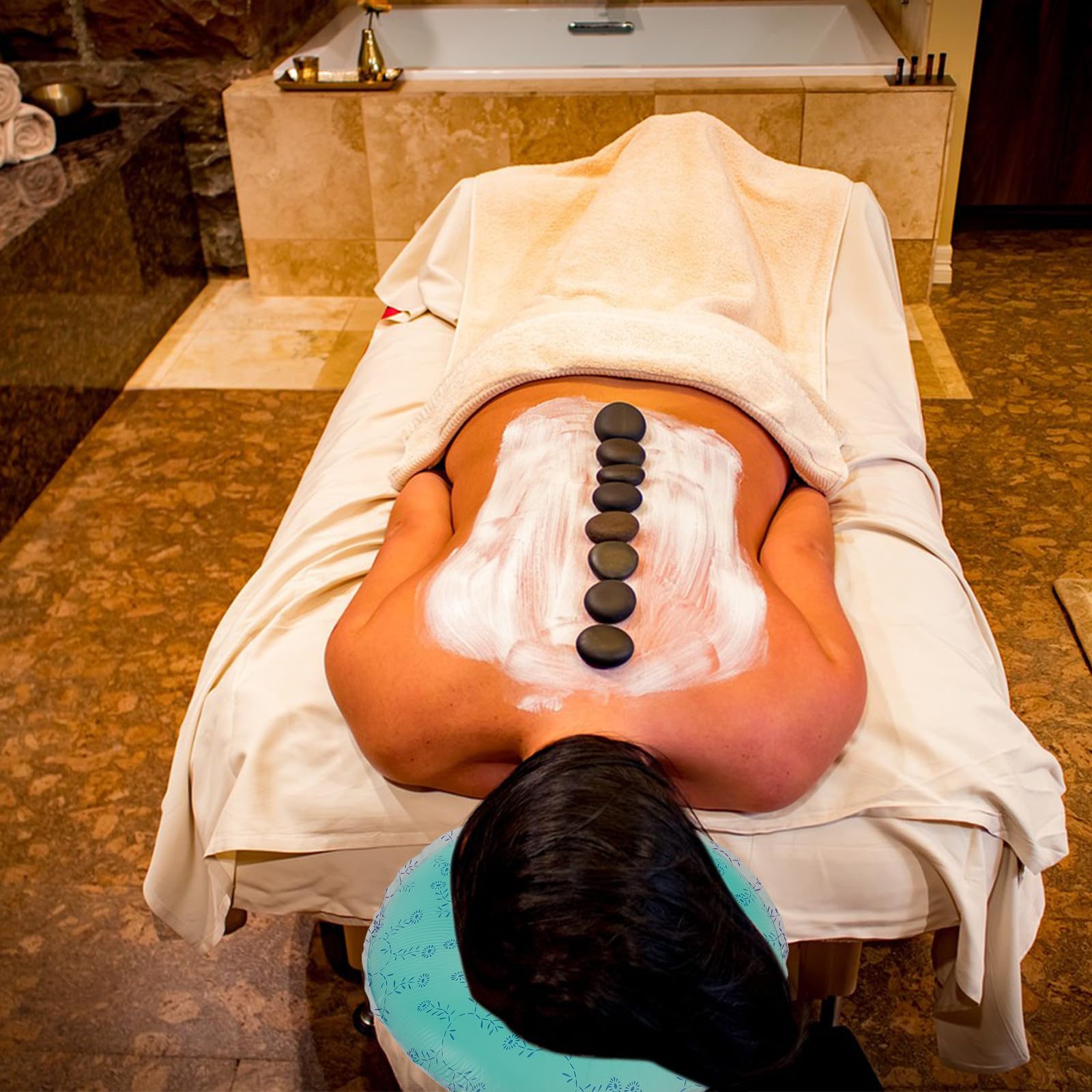 Ciieeo Almohada Facial y Fácil de Limpiar de Silicona para Masaje Soporte Cómodo Adecuado para Salones de Belleza y Cuidado Personal