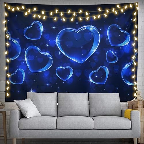 Miniatura 2 de Conank Tapiz de principios de los años 2000, tapices de corazón, decoración estética de los años 90 y 80 para colgar en la pared, decoración para