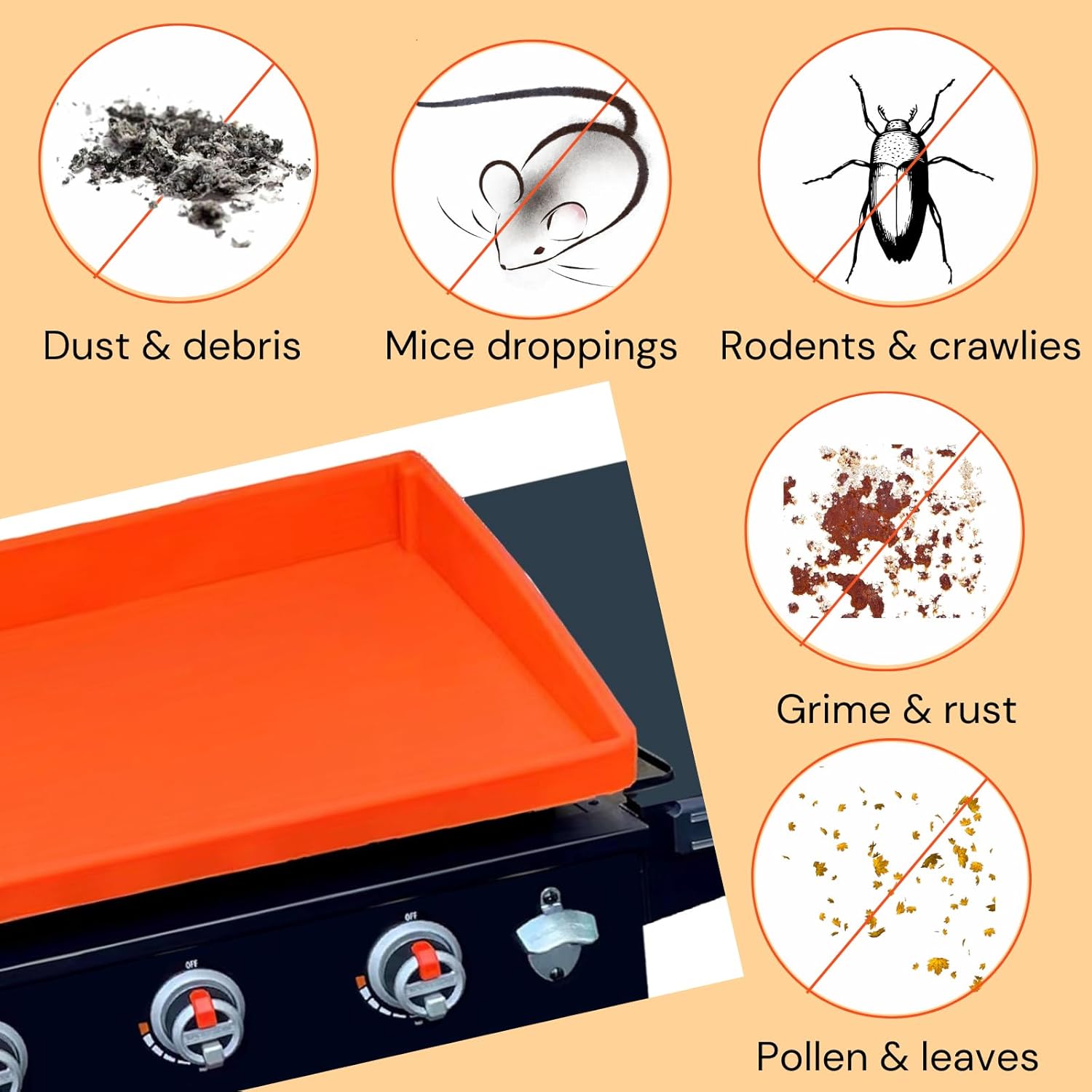 28インチ シリコングリドルマット ブラックストーングリル用 アップグレードされたフルエッジグリドルカバー グリドルを汚れや錆から保