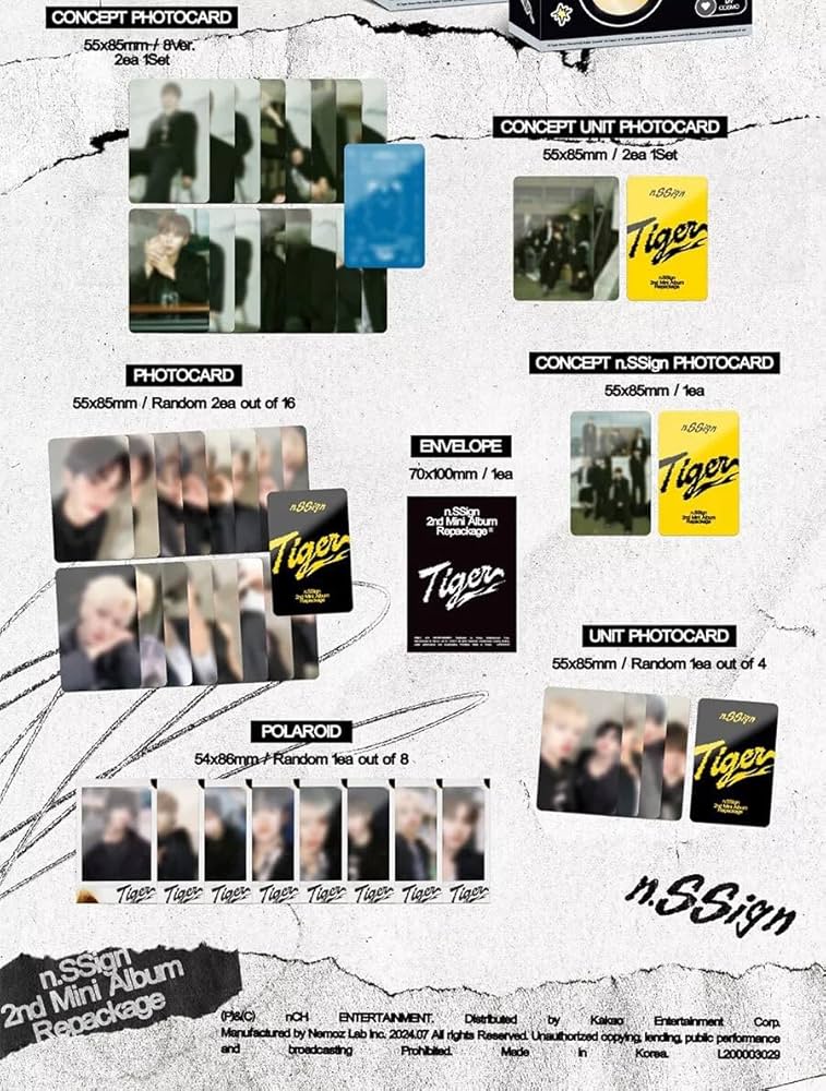 n.SSign エンサイン カズタ Tiger keyring NFC n.SSign TIGER 2nd Mini Album NFC Keyring Version with