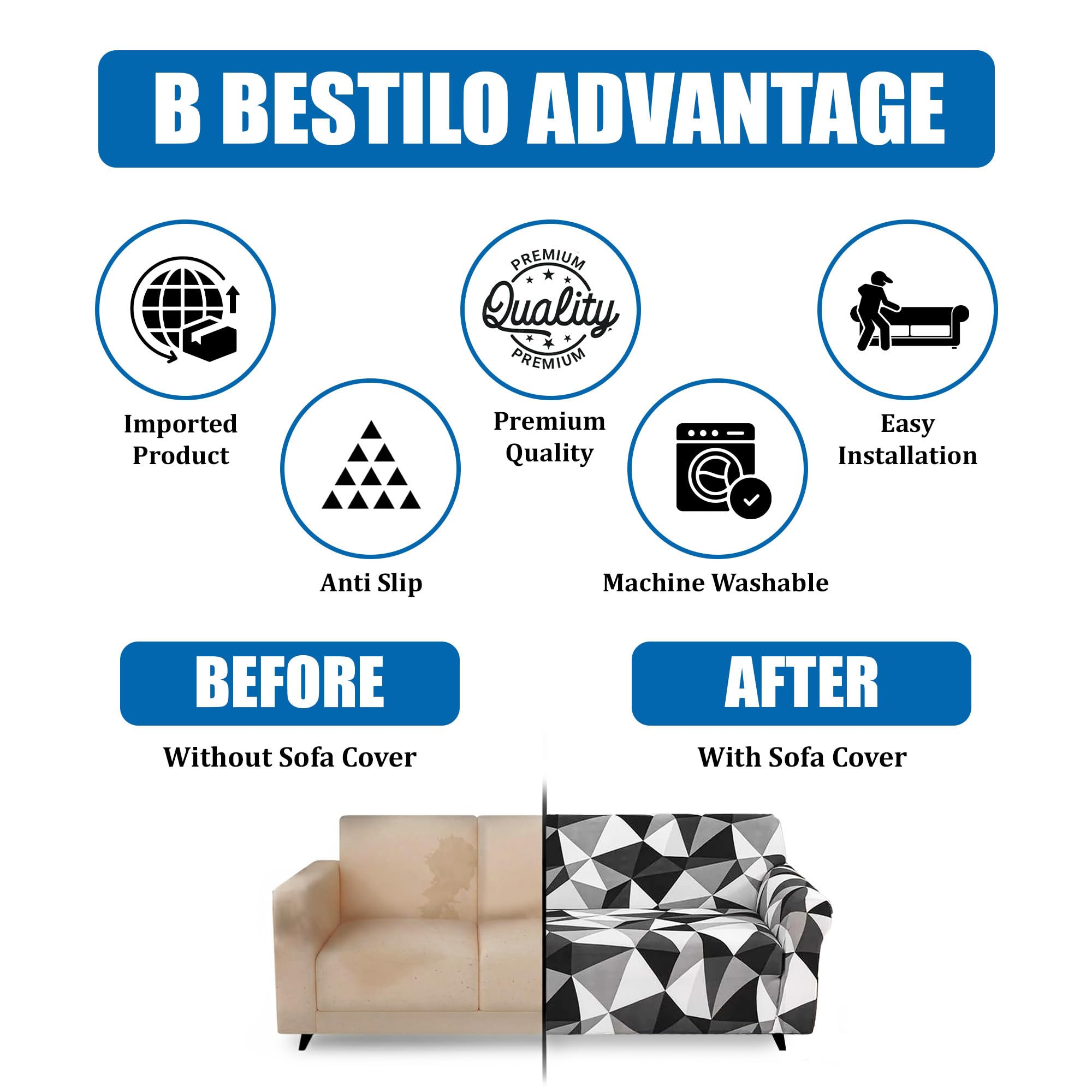 Sofa Cover 3 Seater - Protect & Refresh! -3