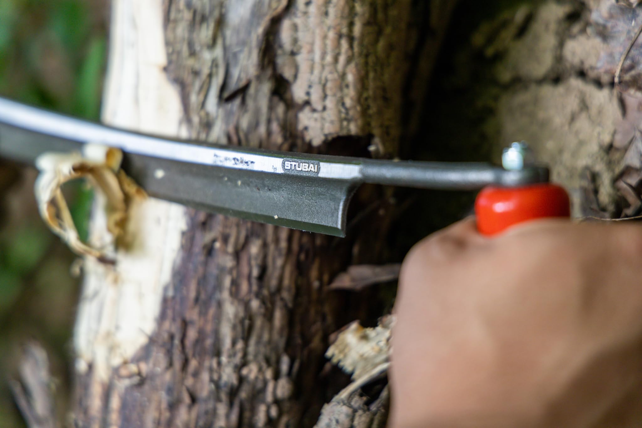 STUBAI Wagner-Reifmesser 240 mm Zugmesser geschmiedet gehärtet Hohlschliff ergonomische Holzgriffe