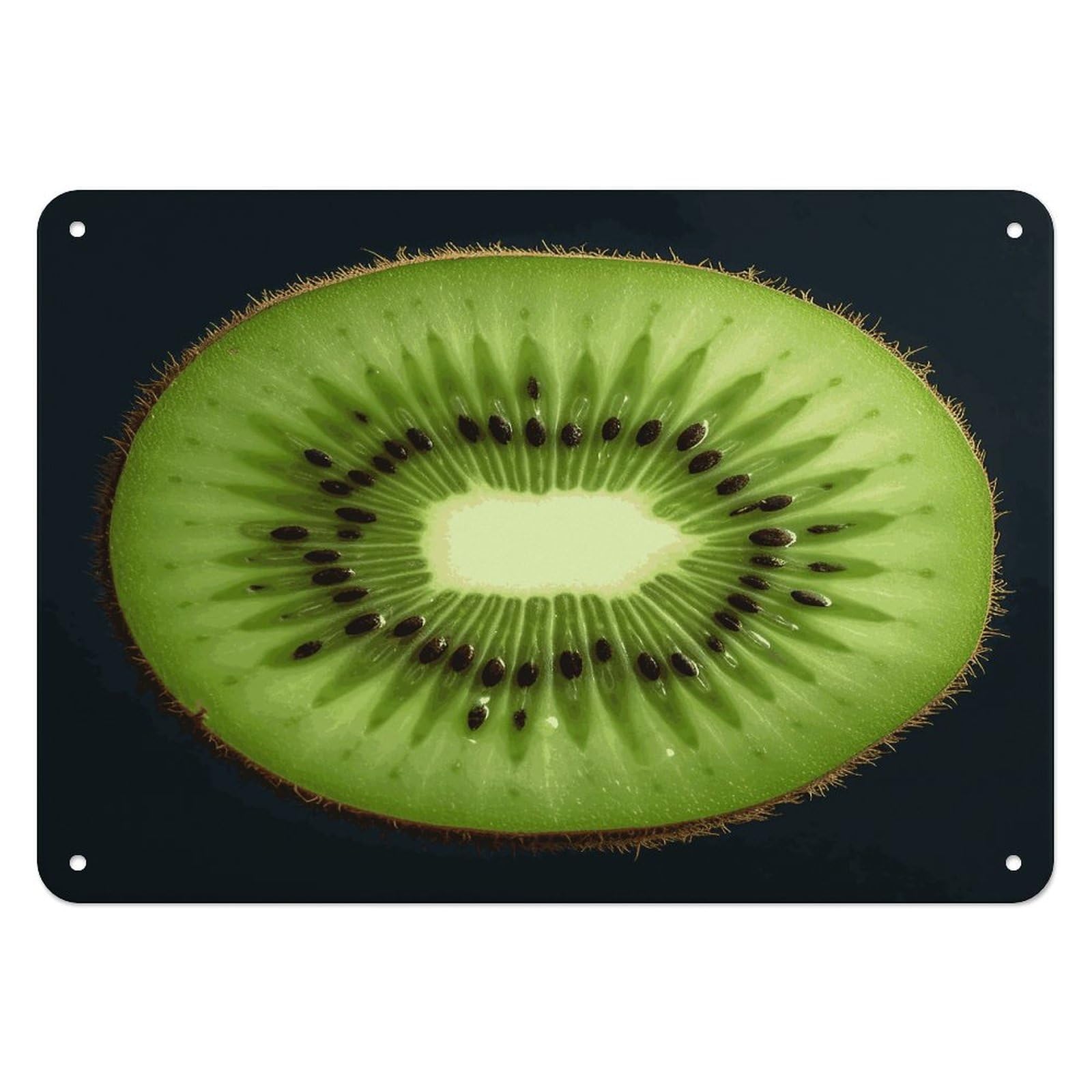 Fekiloot Style Kiwi Slice Wall Decor Iron Painting Metal Sign