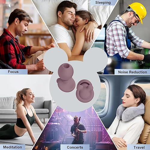Miniatura 13 de Tapones para los oídos para reducir el ruido del sueño, cancelación de ruido de 33 dB, tapones de protección auditiva para dormir, ronquidos