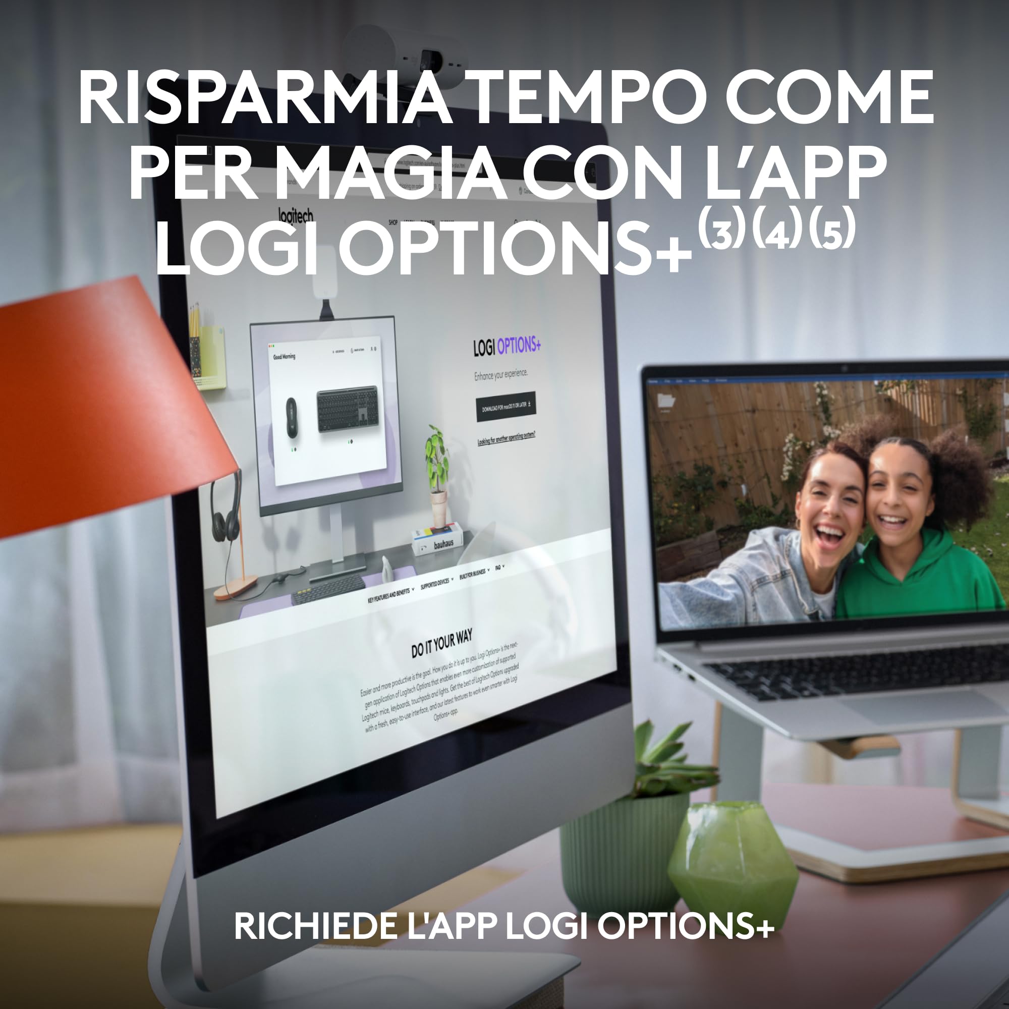 Logitech MK950 Signature Slim wireless tastiera e mouse Kit con di digitazione silenziosi, switch tra tre dispositivi, Bluetooth, più sistemi operativi, Windows, Mac, Layout Italiano QWERTY, Grafite
