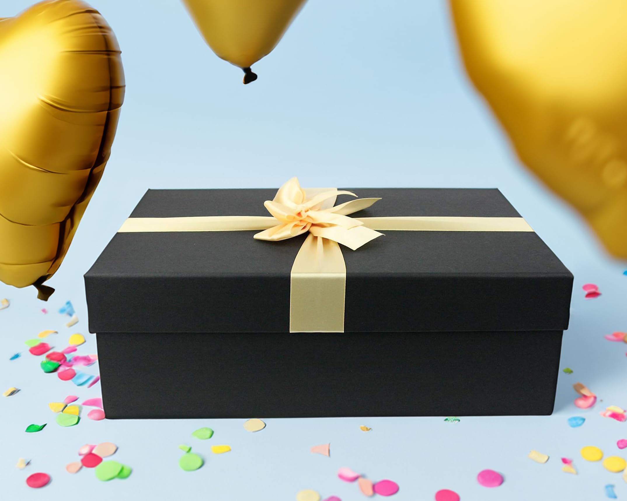 Weiße Geschenkbox Mit Rosafarbenem Deckel & Streifenband – 28,5 X 20,5 X 8,7 Cm, Stabiler Karton, Fertig Montiert