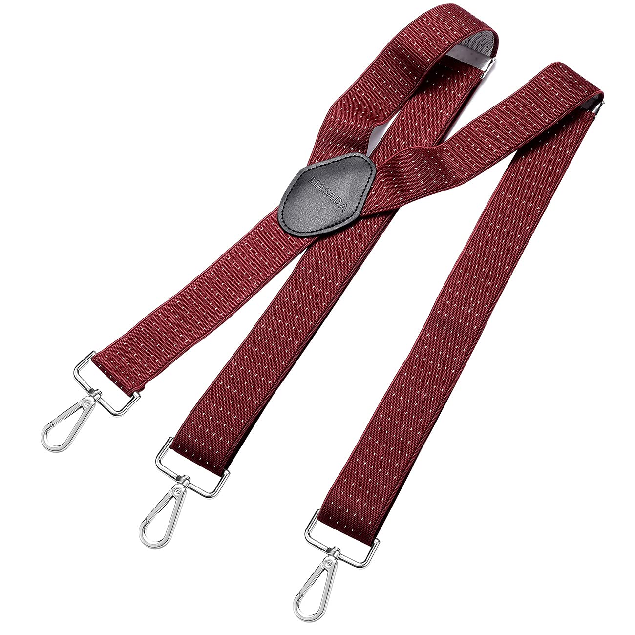 MASADA Bretelle da uomo chiusura a moschettone resistenti 3,5 cm di larghezza fino a 195 cm di altezza