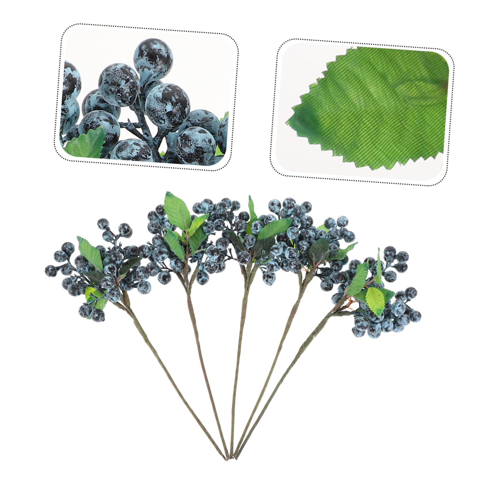 TOPBATHY 15 Pz Bacche Artificiali Rami Finti Bacca per la Disposizione dei Fiori Home Decor Decorazioni Natalizie Arredamento Ornamento Materiale per composizioni Floreali Gambo di Mirtillo