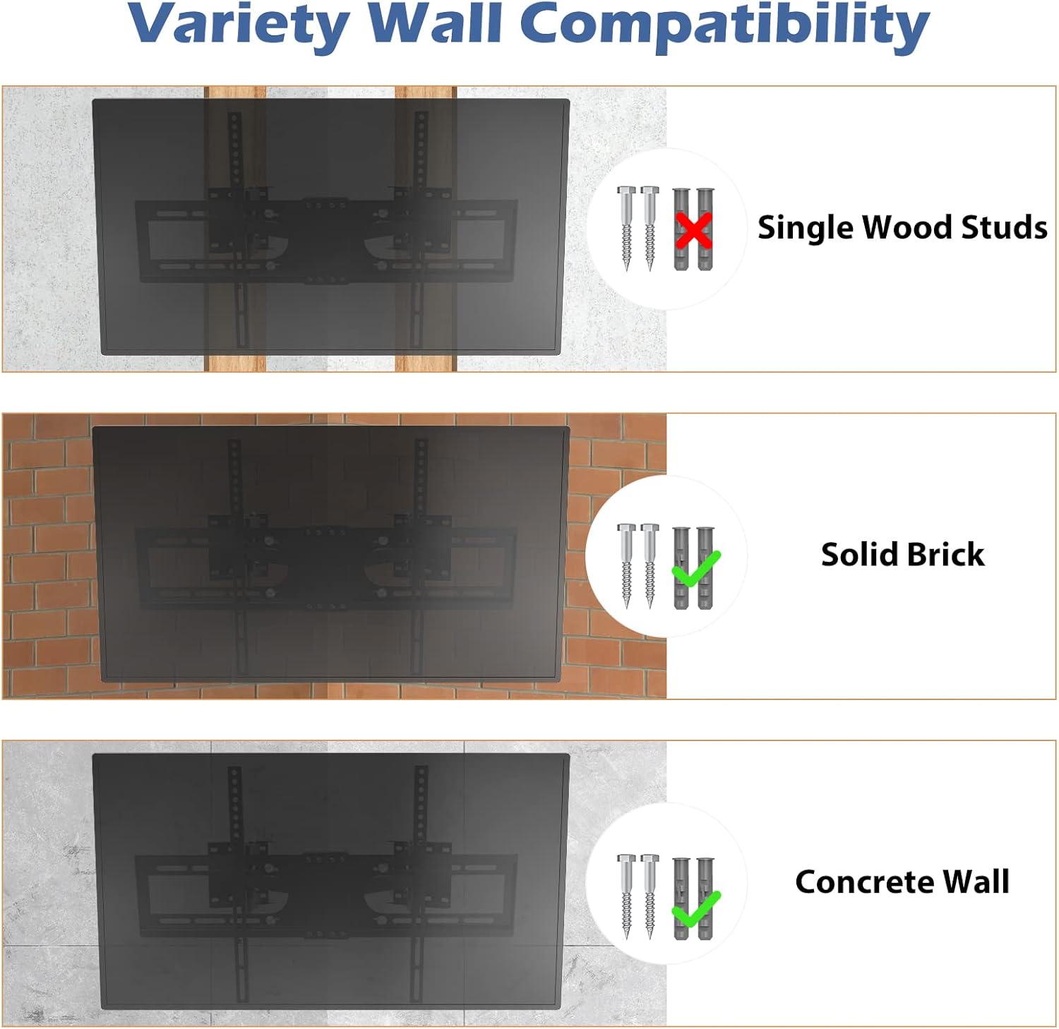 Gеt Pорulаr оƒƒеr Vemount Corner TV Wall Mount Full Motion Corner TV Mounts for 32-65 inch LCD LED OLED Flat Curved Screen TVs up to 99 LBS Articulating Corner Mount TV Bracket with Max VESA 600x400mm Swivel Rotate