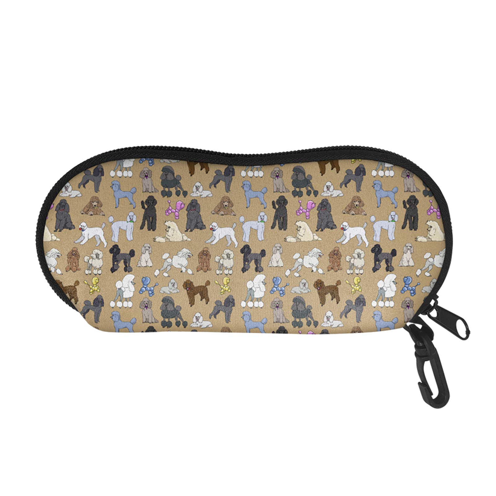 SEANATIVE Anti-Scratch Spectacle Box with Zipper Poodle Pattern Ultra Light Eyeglasses Cases Protector