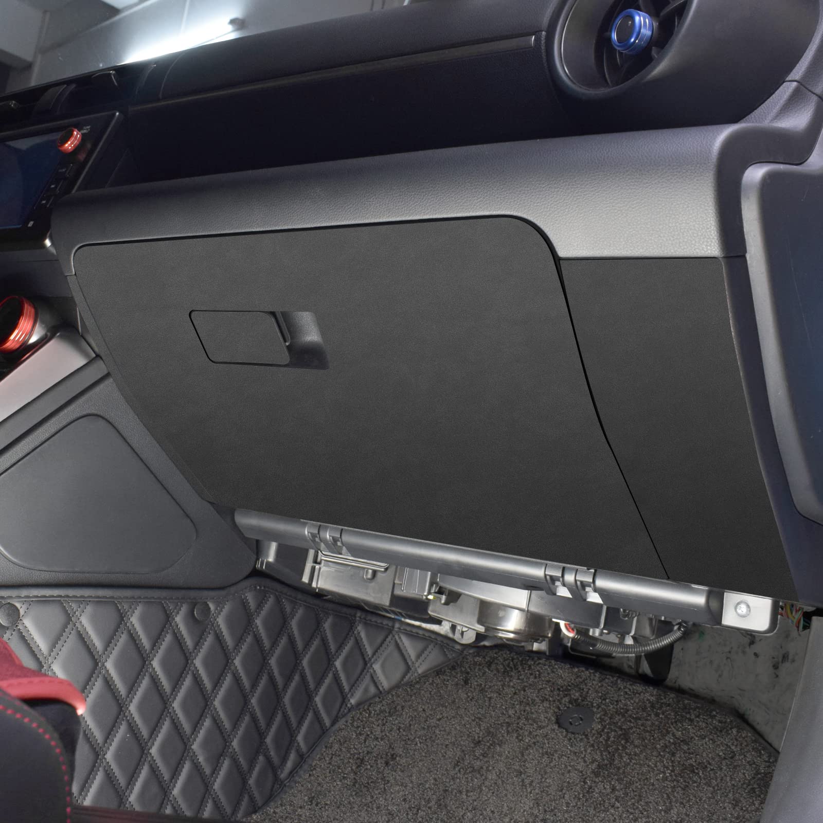 KUNGKIC for Toyota GR86 Subaru BRZ 2021 2022 2023 2024 2025 Glove Box Decals Stickers 9002 Color Italian Suede Protective Sticker Car Interior Accessories