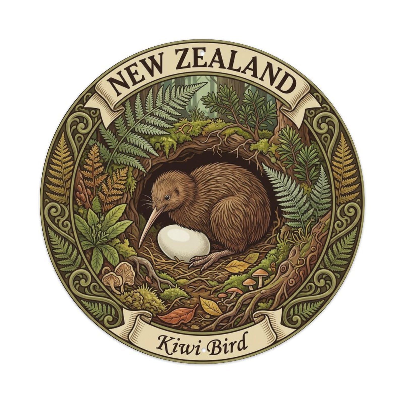 Vintage Travel New Zealand Joy Vintage Metal Tin Sign Plaque Wall Decor for Cafe, Club Bar, Office, Garden Metal Poster 8x8Inch