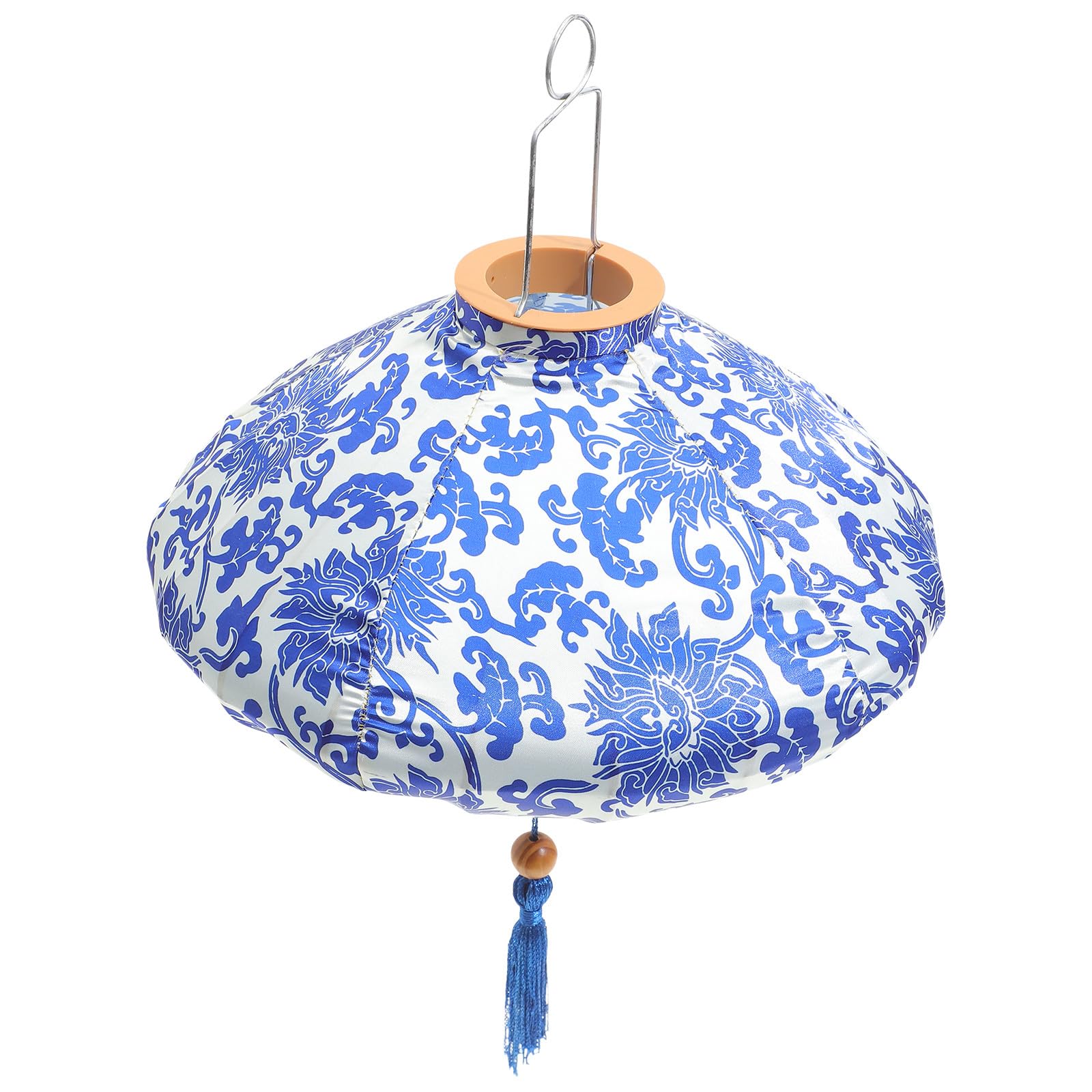 Lanterne vietnamienne en soie bleue FRCOLOR pour réussir facilement votre décoration de festival extérieur