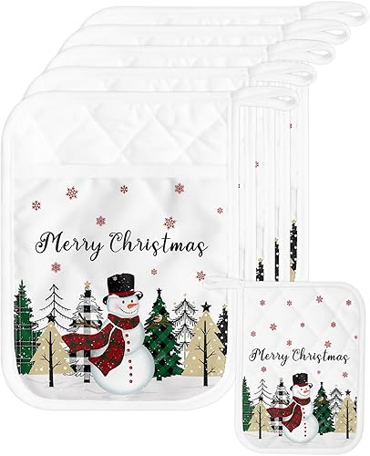 Miniatura 42 de Modern Abstract 2Pcs Pot Holders for Kitchen,Non Slip & Heat Insulation Terry Cloth Potholder Set with Pocket,Thick Hot Pad Oven Mitts Trivet