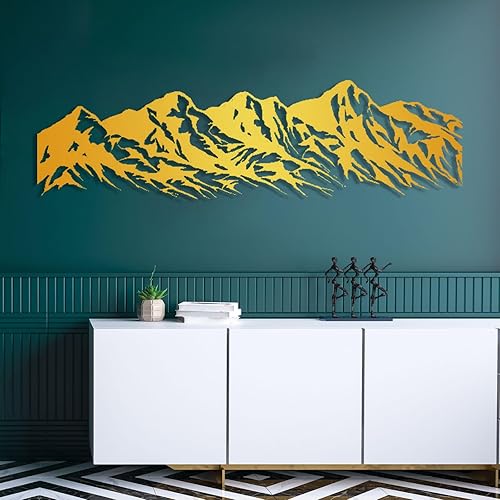 Miniatura 7 de Decoración de pared de metal, arte de pared de montaña de metal, decoración de sala de estar, letrero de pared, arte de pared de metal, decoración