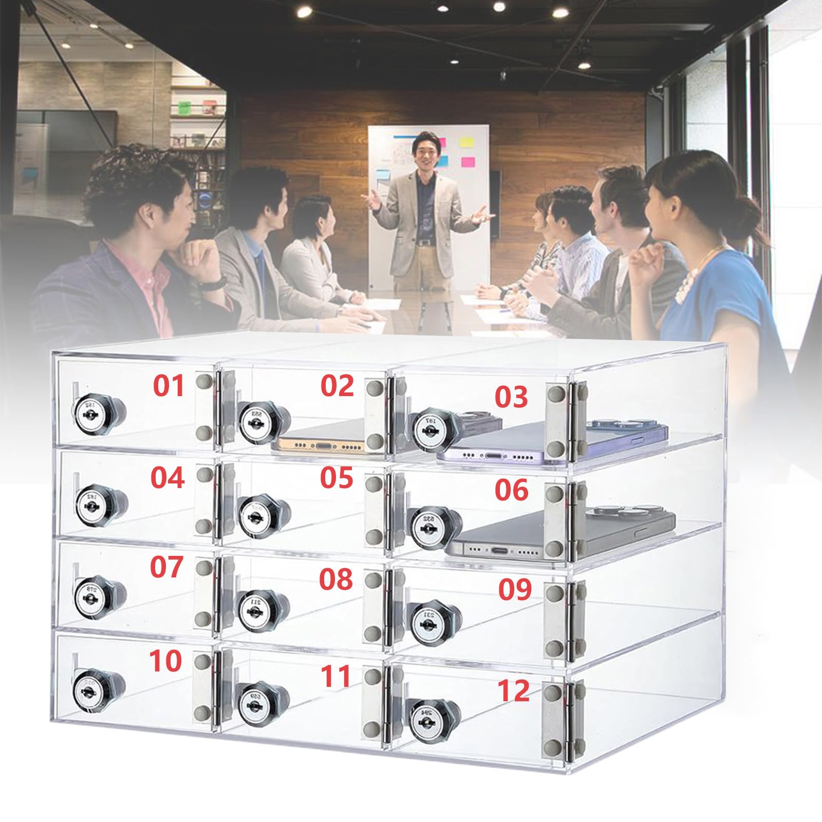 Gabinete de almacenamiento de teléfonos celulares para aulas de clase y oficinas
