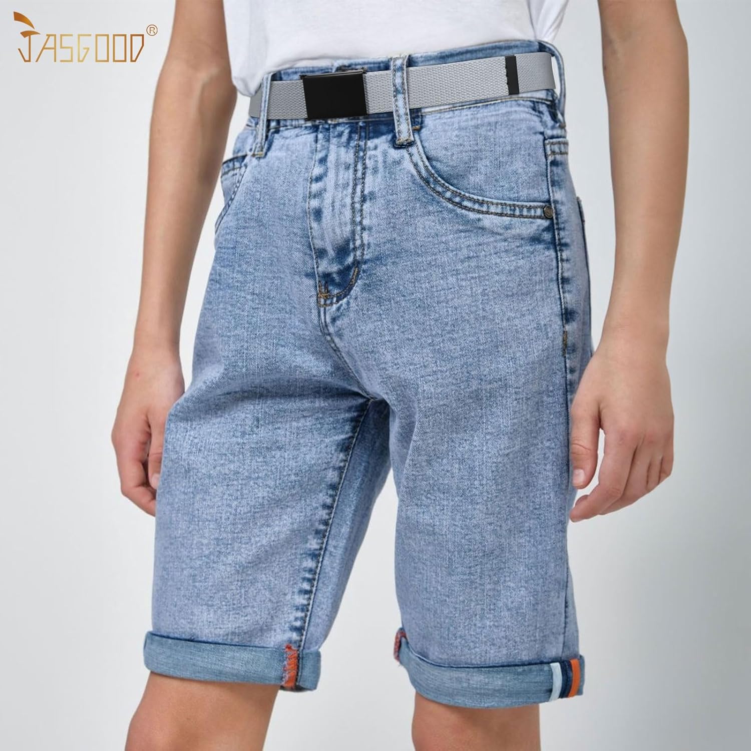 JASGOOD 2 Pack Boy's Canvas Belts Kids Strap Web belts for Uniform Baseball Golf Waist Belt - Image 4