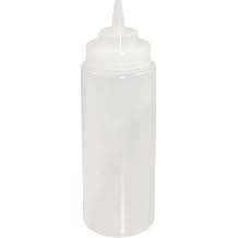Crestware SB24CW 1 dz. Squeeze Wide Mouth Bottle 1 Dozen, 24 oz, Clear