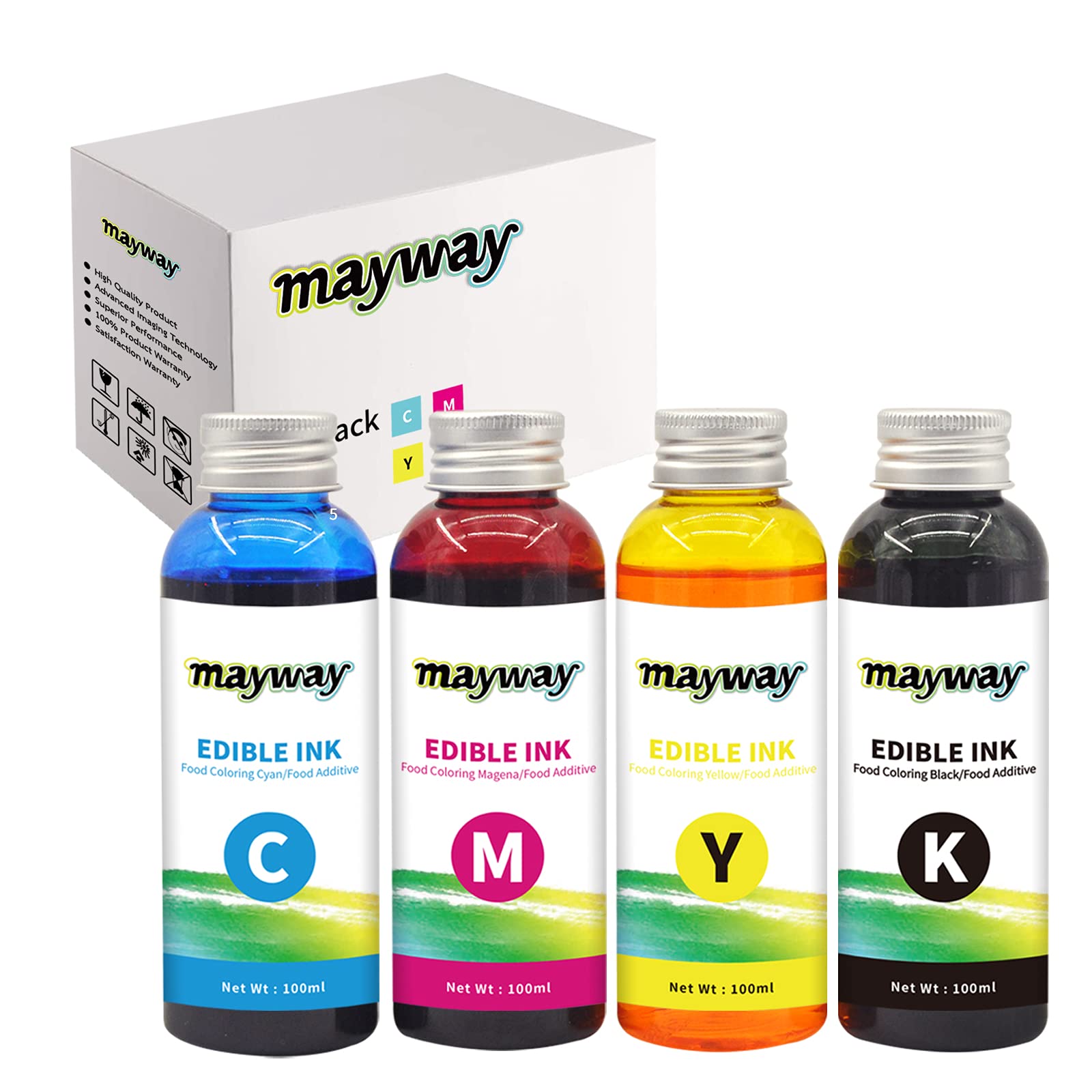 Doittask Mayway Compatible Ink Refill Kit, Suitable for 250/251 270/271 280/281 1200 2200 1500 2500 PG210 CL211 PG245 CL246, etc. Refillable Ink 4 Colors Set (BK/C/M/Y)