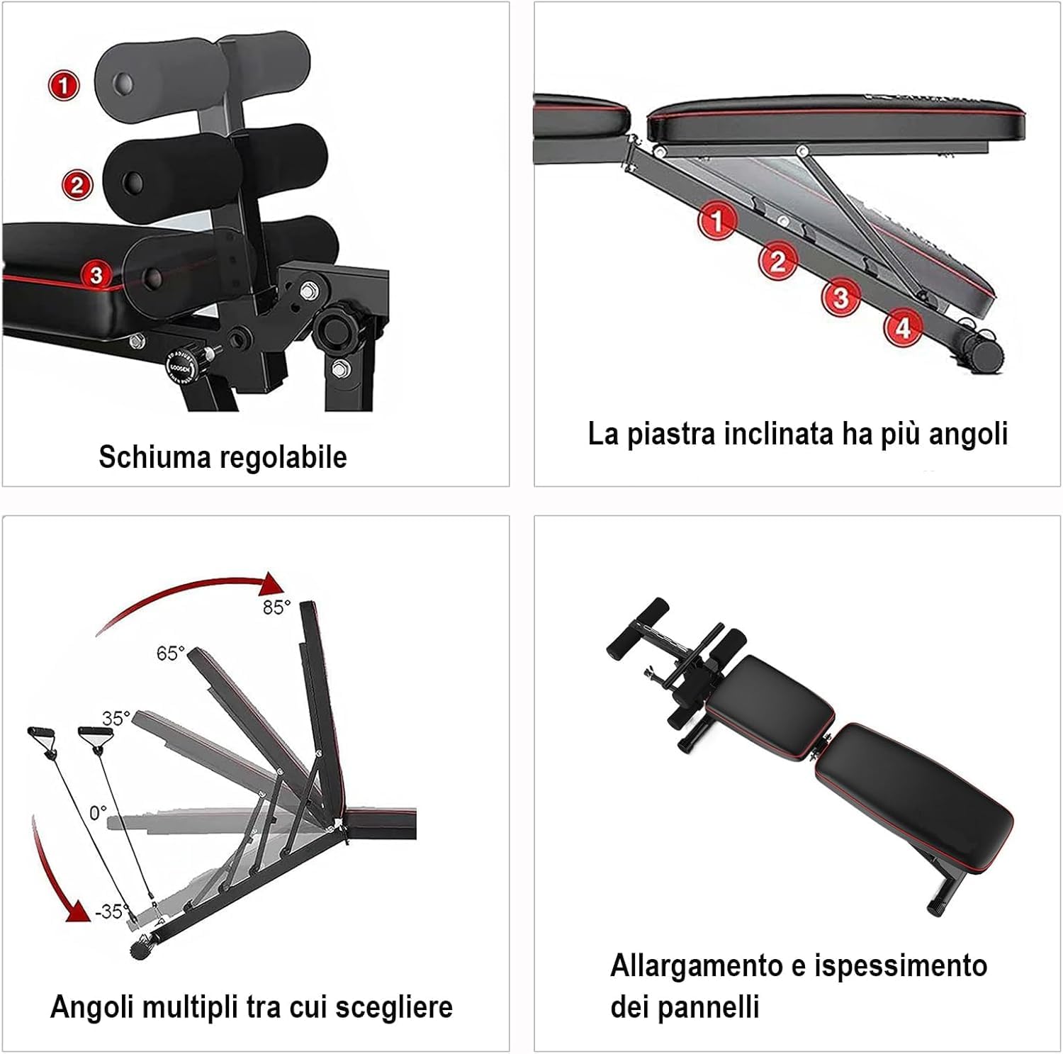 Banco de pesas ajustable de alta resistencia para levantadores serios, banco de entrenamiento de fuerza con extensión de pierna y alta capacidad de peso, banco FID profesional para press de banca
