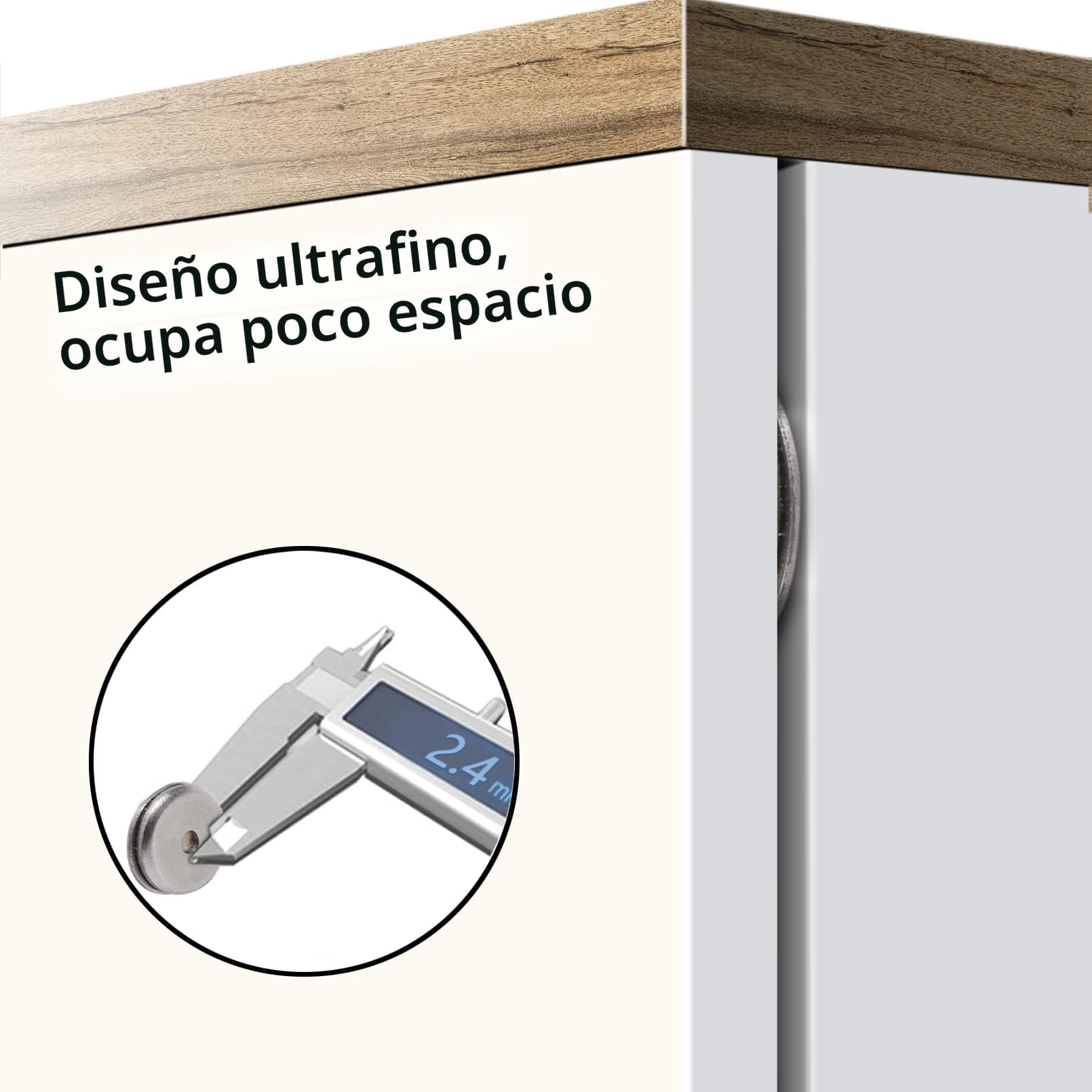 Mousike Captura magnética de puerta ultra fina imanes de gabinete de acero inoxidable con imán de cajón para cierre de puerta corredera, armario de cocina, armario de armario (D15-4)