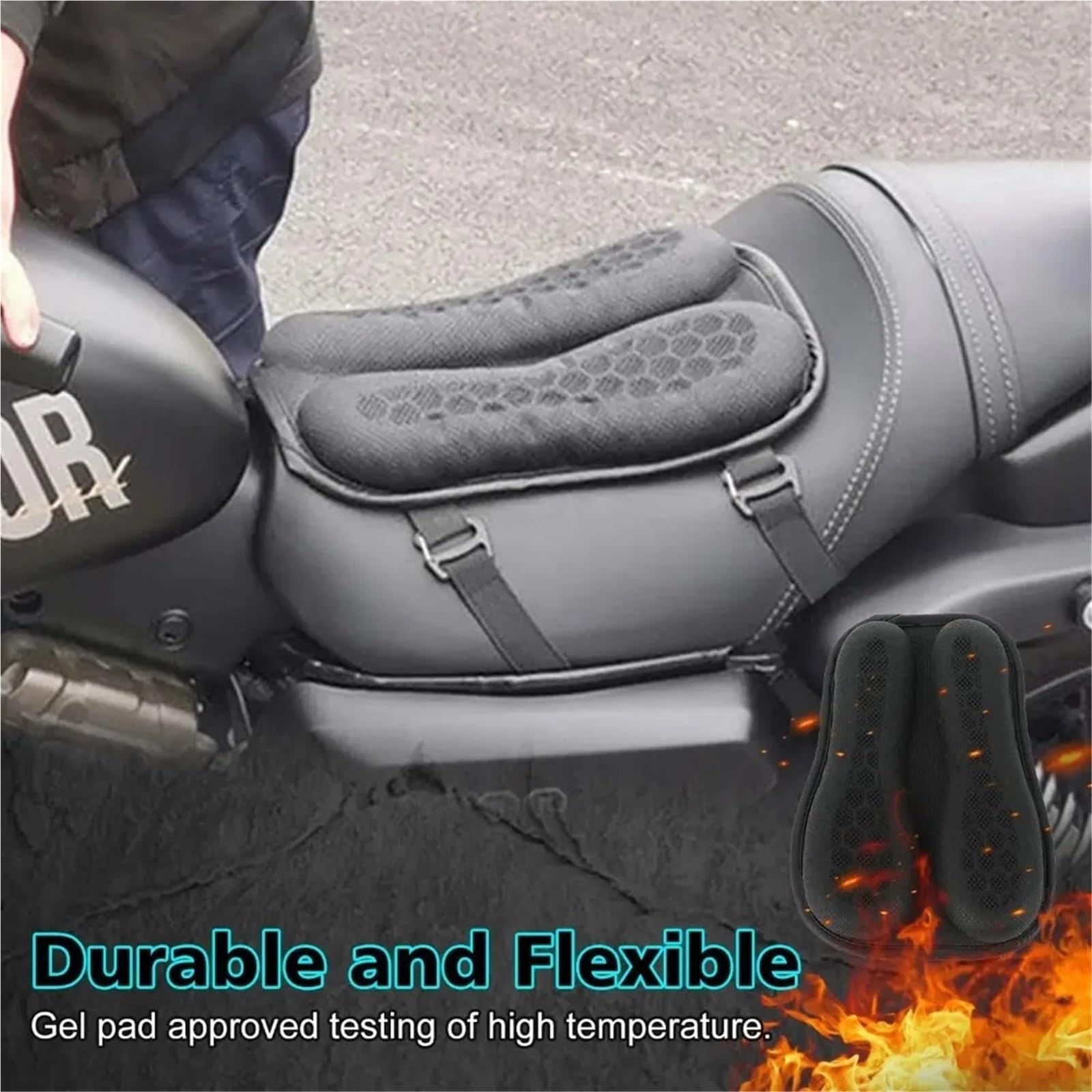 motocicleta funda cojín asiento Funda De Cojín Para Asiento De Motocicleta