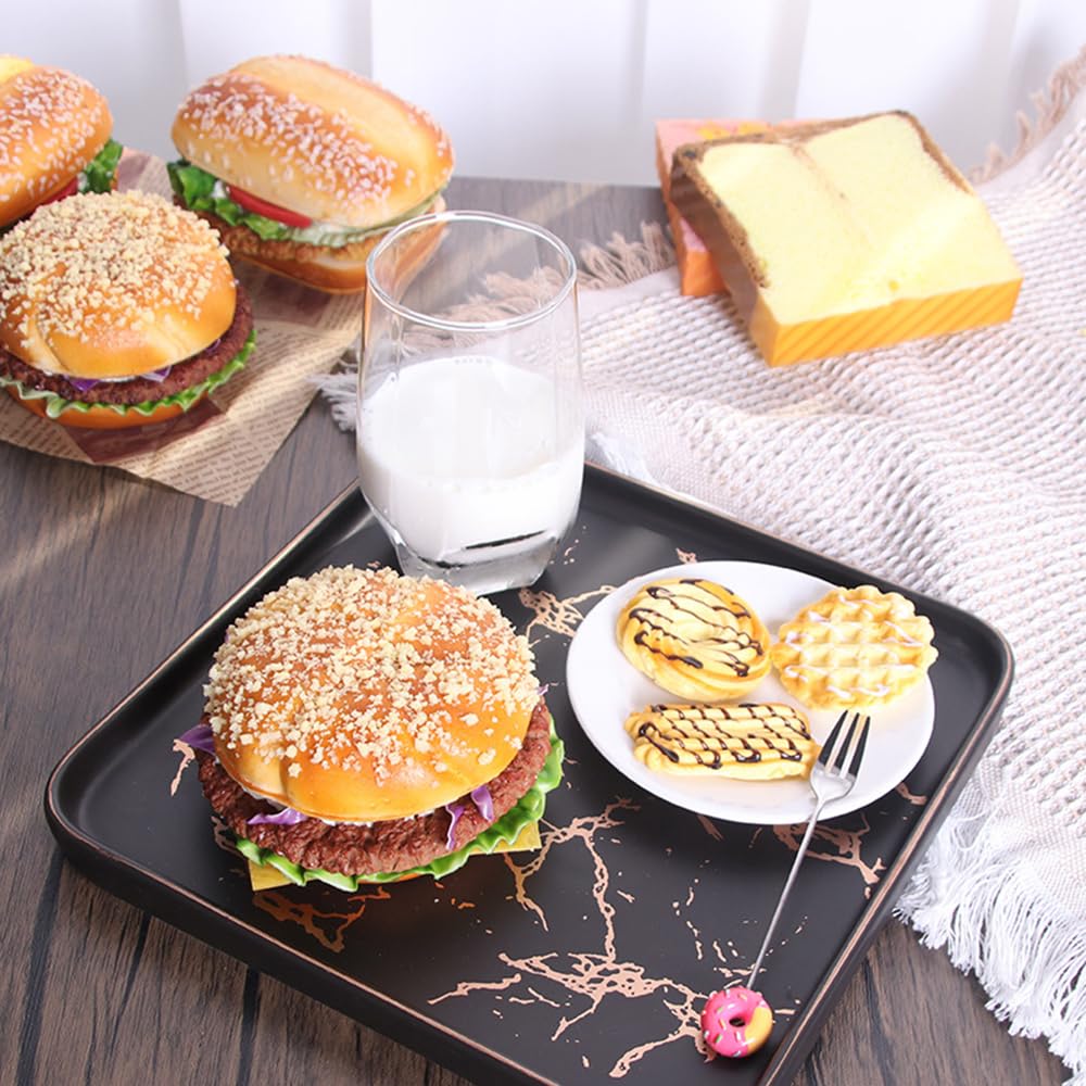 Hamburger artificiale finto hamburger realistico falso cibo pane modello fotografia puntello per la casa cucina negozio festa decorazione display