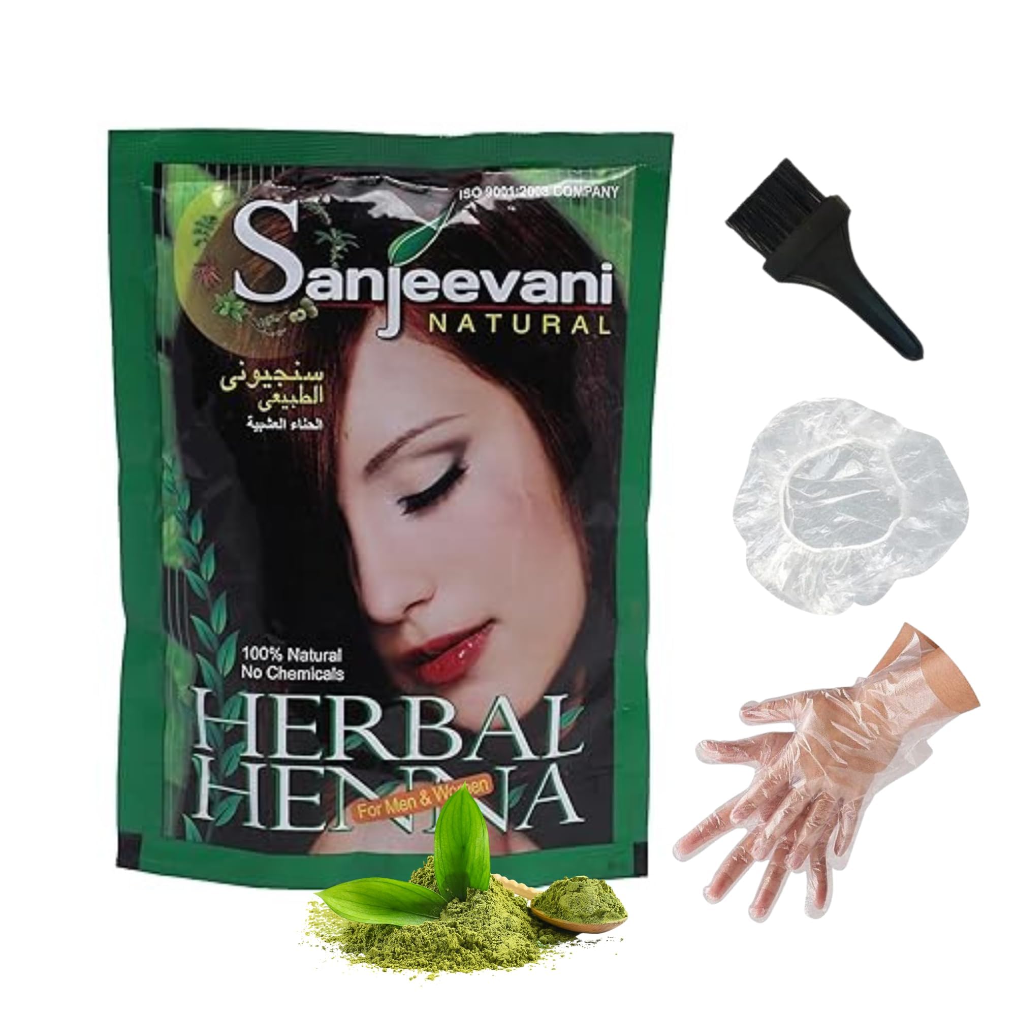 Sanjeevani Natural Herbal Henna Powder for Hair Dye - 100% Pure Organic Henna, Natural Hair Color, Chemical-Free, Hair Strengthening & Conditioning - Pack of 4(200g)-image-6