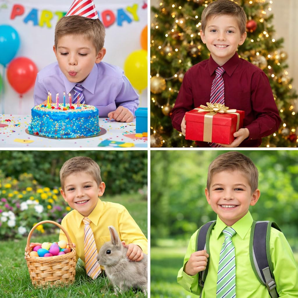 Spring Notion Boys Dress Shirt and Tie Set - Image 4