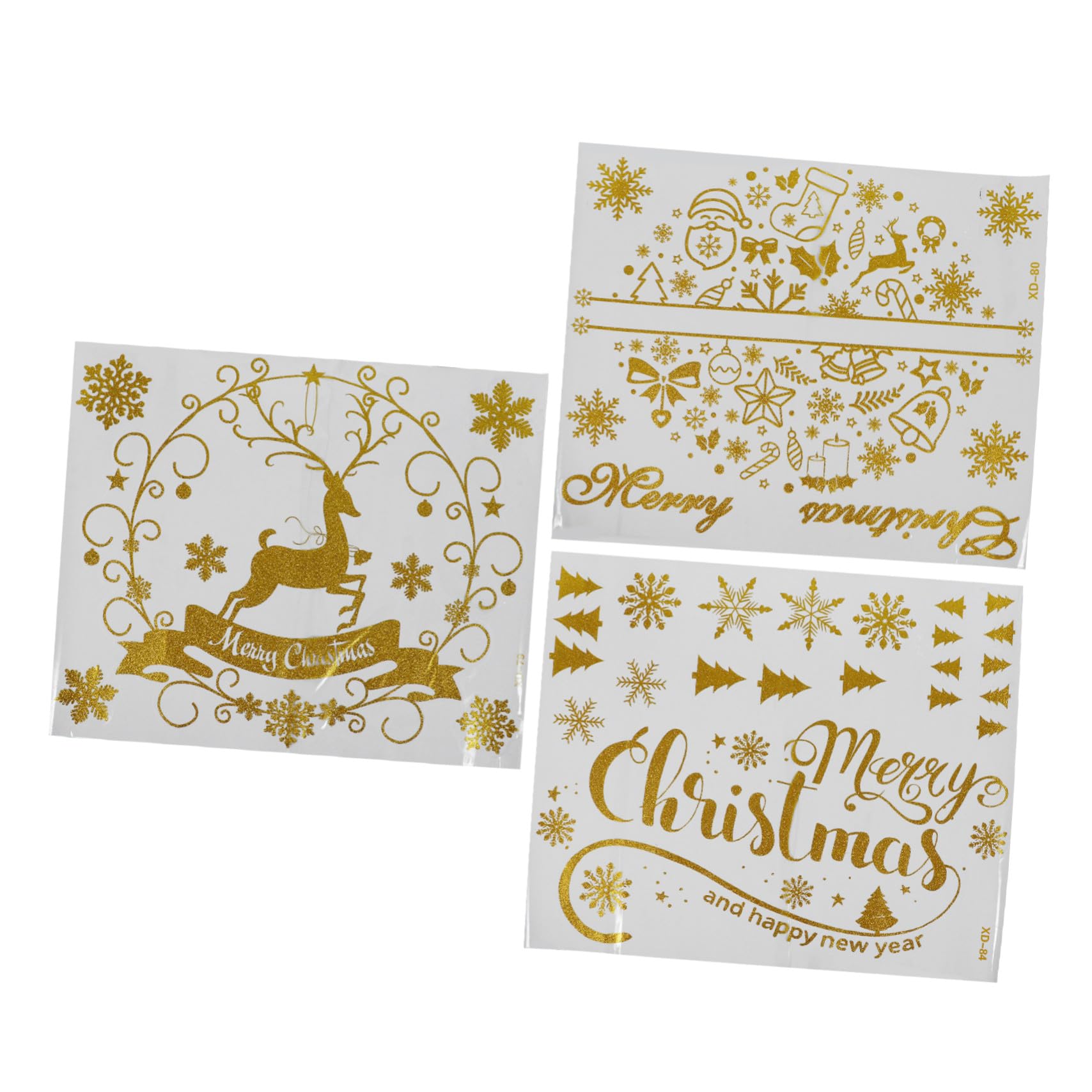 IMIKEYA 6 Stk Weihnachtsaufkleber Urlaub Wand winterliche Fensterfolie Winteraufkleber weihnachtsdeko abnehm aufkleber Weihnachtsfensterpatch Home-Aufkleber für Weihnachten PVC