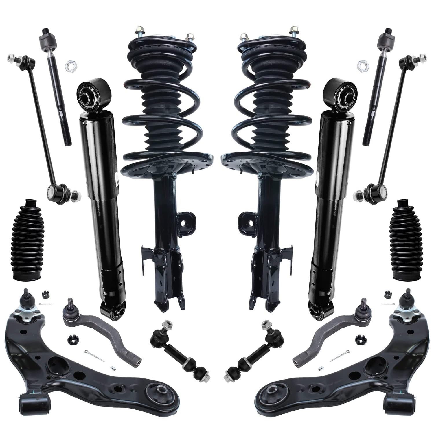 Detroit Axle - 3.5L Front 16pc Suspension Kit for 2006-2012 Toyota RAV4
