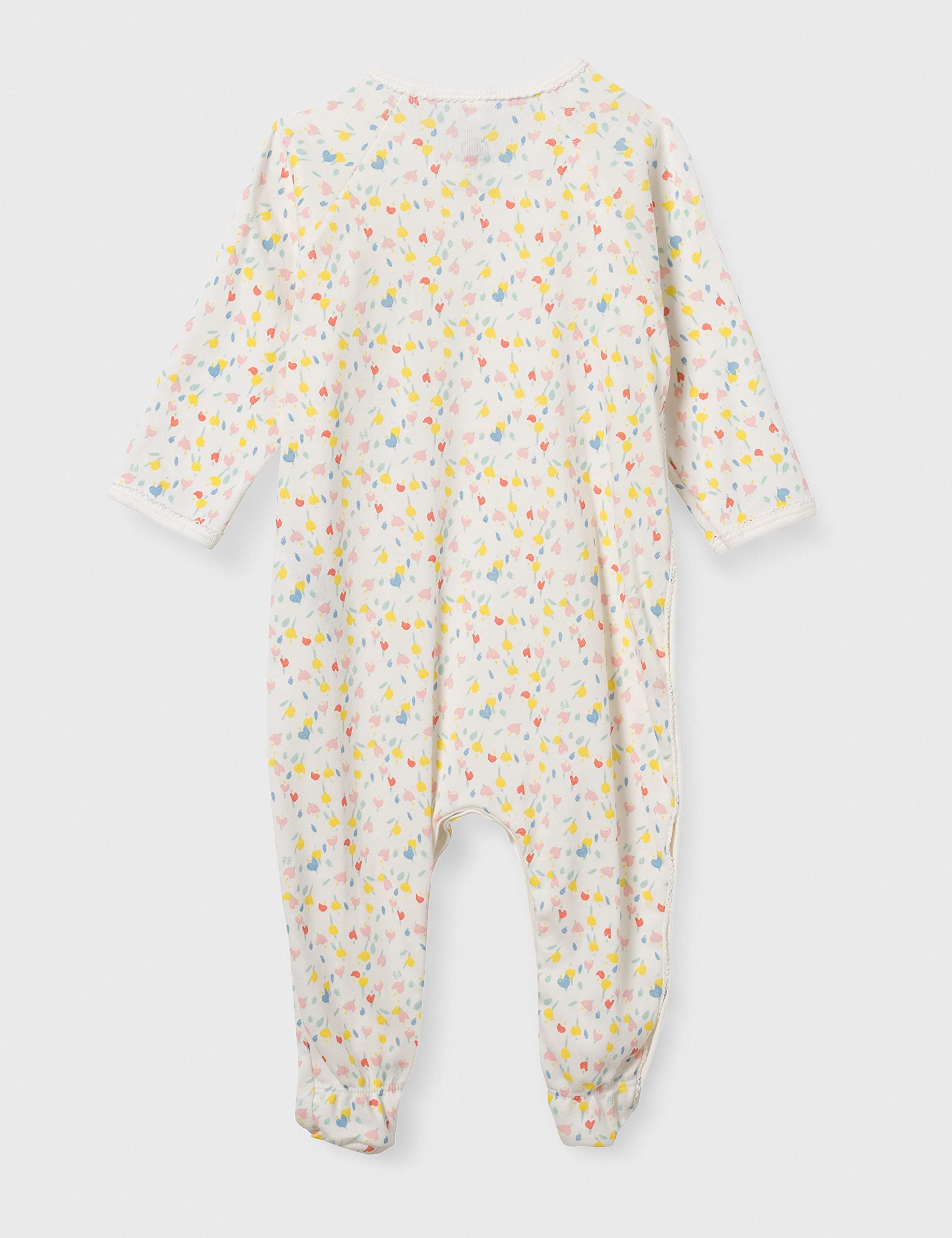 Petit Bateau Baby - Mädchen A00AA01 Nachthemd, Marshmallow/Multico, 3 Mois