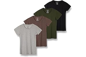 4-Pack Essential Value Cotton Short-Sleeve T-shirt for Ladies