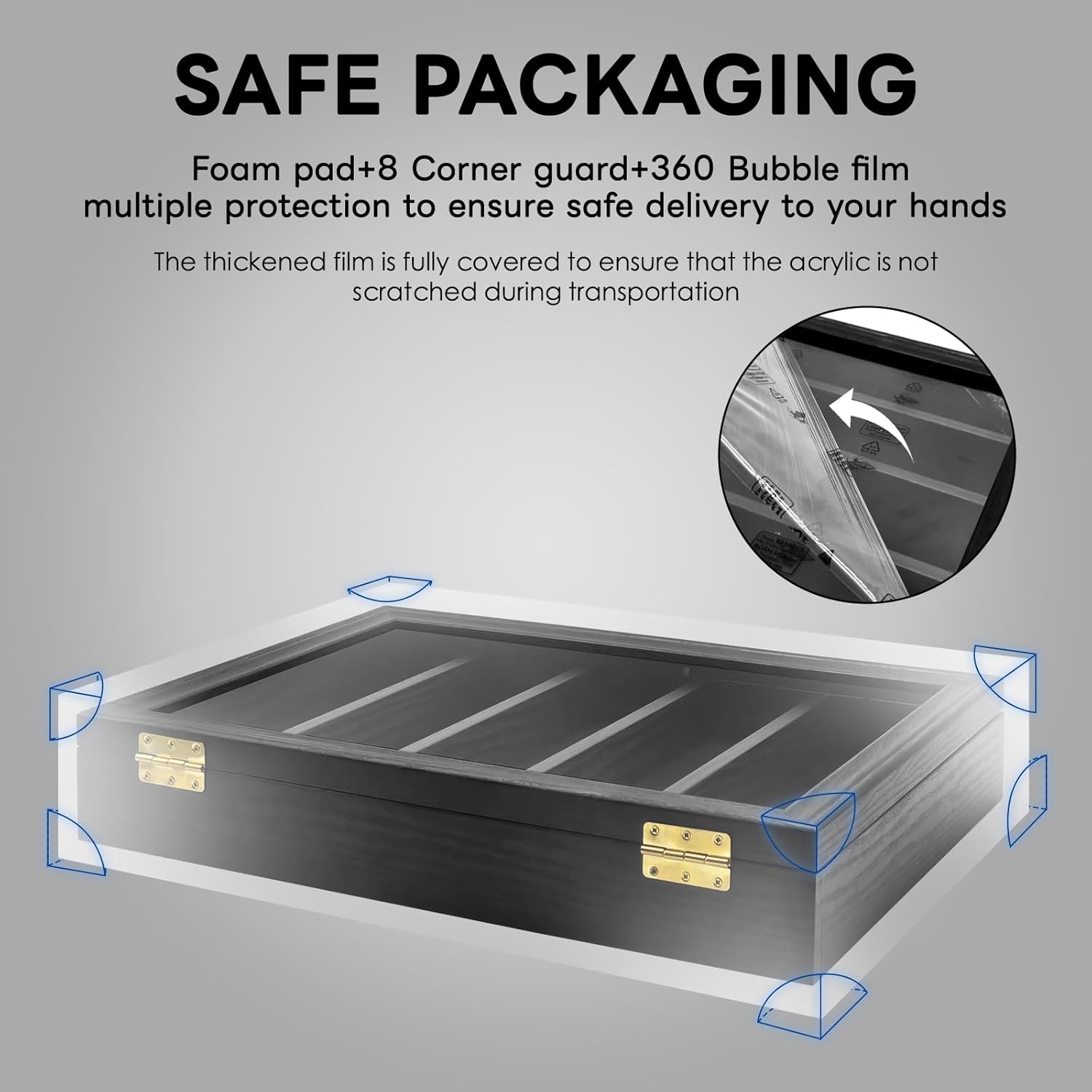 PiaoHao Medals Display Case Wall Frame for Collector, Military Challenge Coins Holder, Pins, Lockable Shadow Box with Removable Shelves, Black