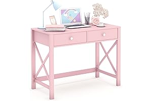WiberWi Modern Pink Desk for Girls