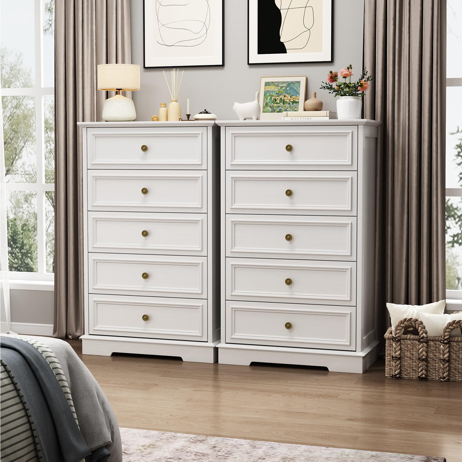 Seeday White Dresser for Bedroom, 44