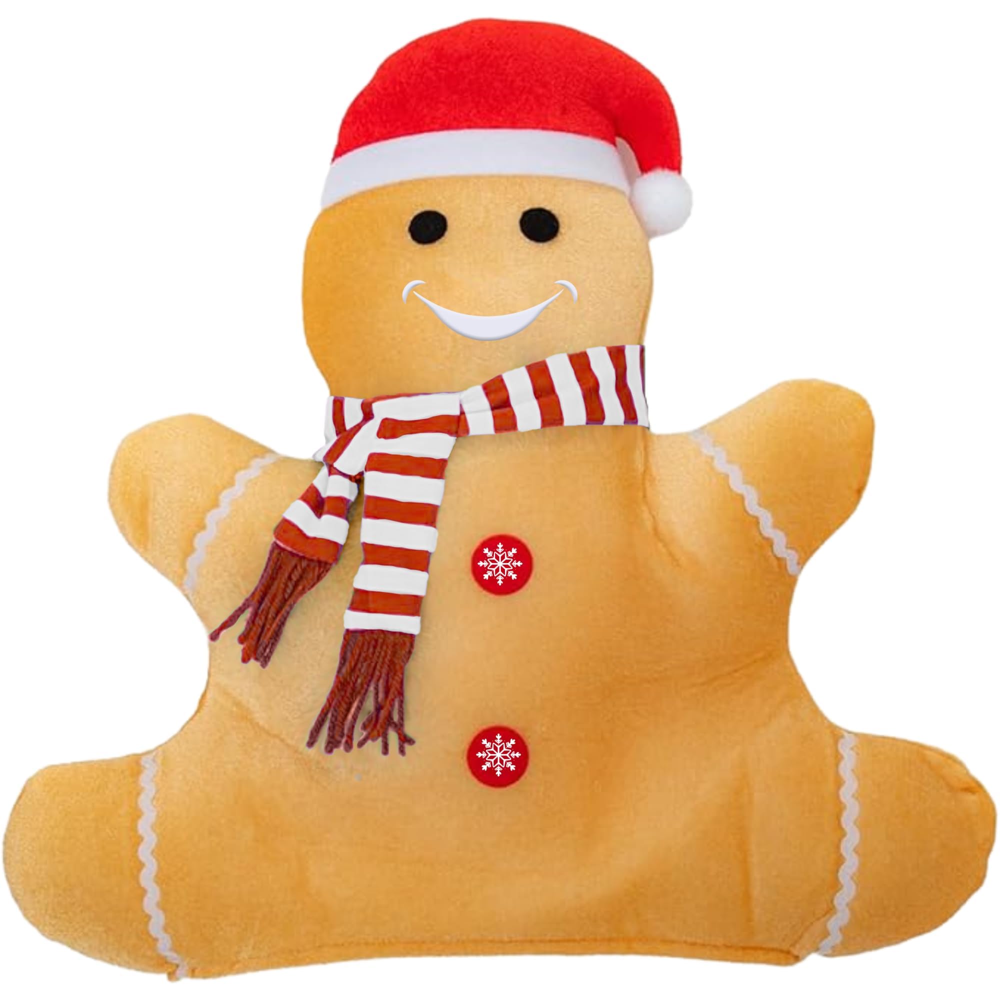 Gingerbread Man Hat, Novelty Christmas Hat for Adults and Kids, Gingerbread Man Novelty Xmas Headwear Xmas Party Props