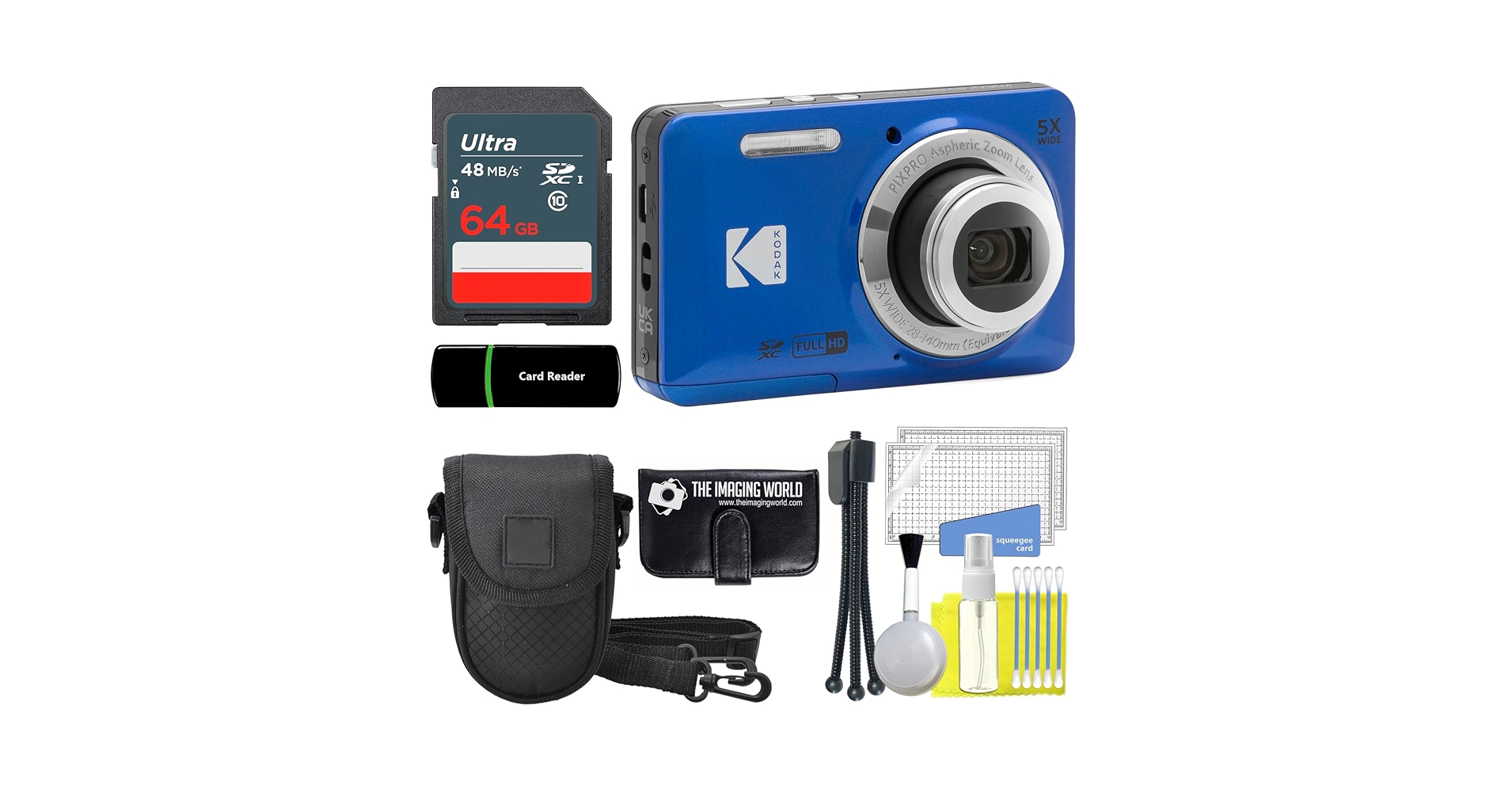 Amazon.com : Kodak PIXPRO FZ55 Blue 16MP Digital Camera 5X Optical