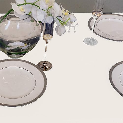 Miniatura 7 de Kadut Paquete de 2 manteles rectangulares (60 x 84 pulgadas), color burdeos para mesa de 6 pies, tela resistente, lavable a máquina, para fiestas,