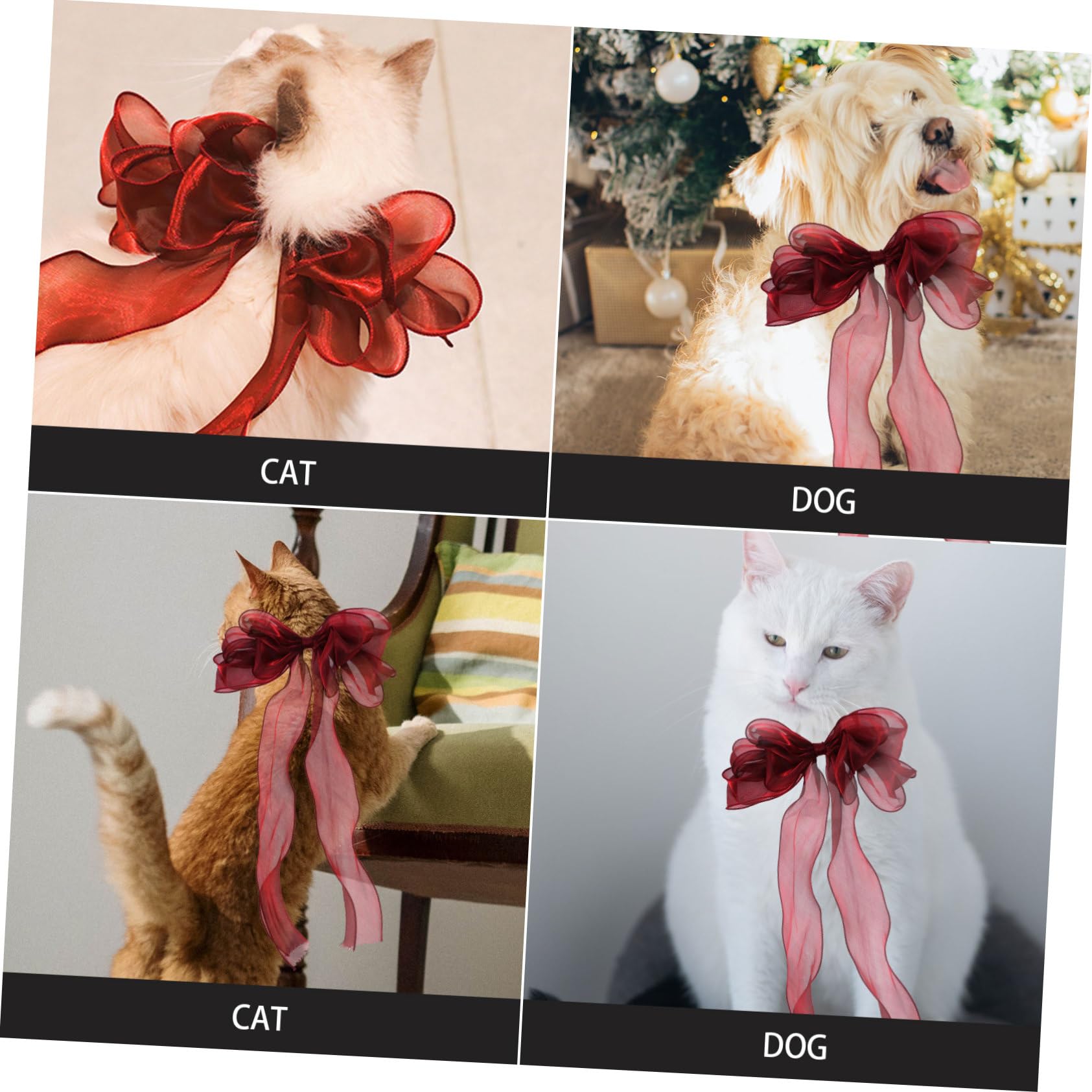 BESPORTBLE Collier Décoratif pour Chat avec Nœud Accessoire Élégant pour Animaux De Compagnie pour Fêtes Et Séances Photo