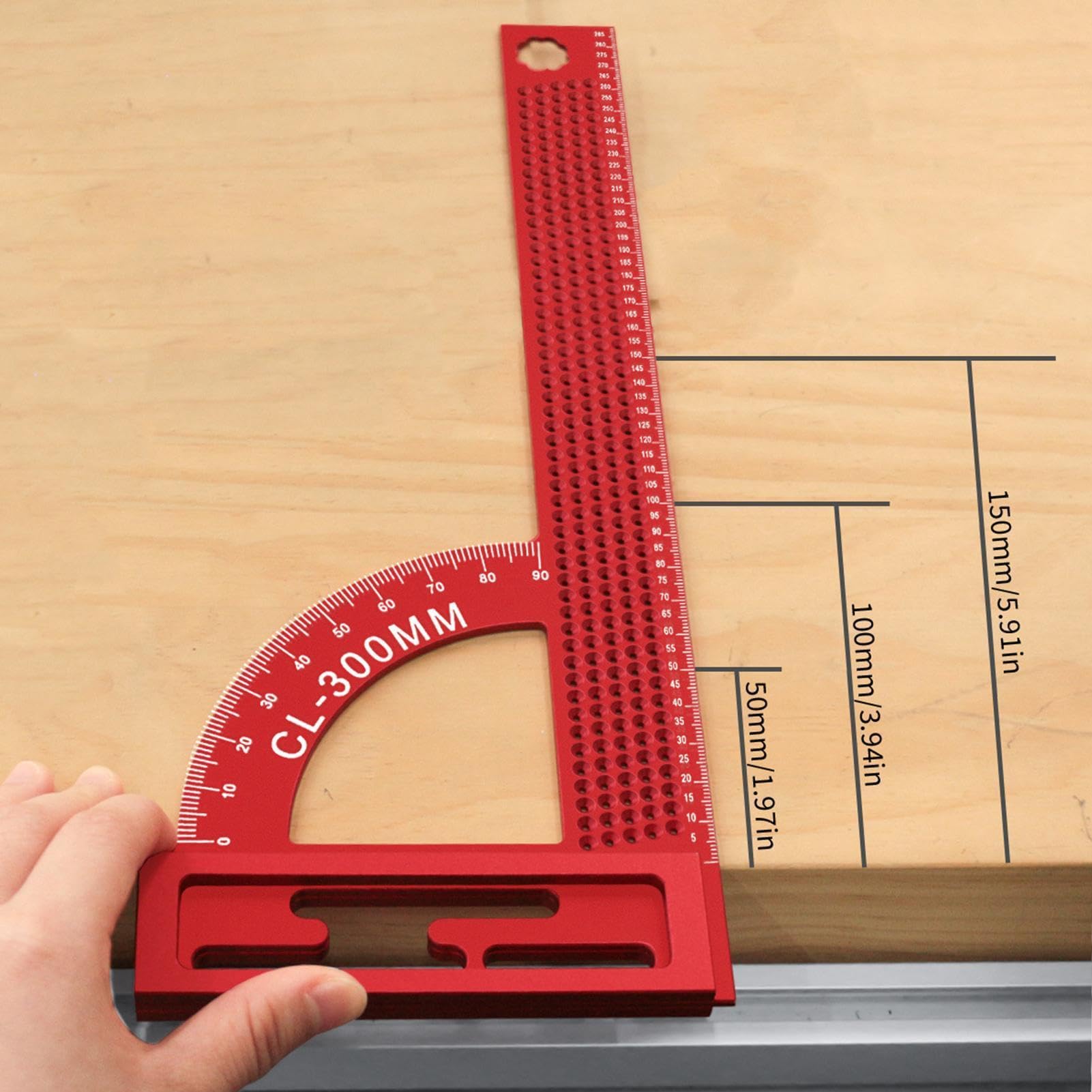 Woodpeckers Tools - Escuadra de aluminio (30 cm)