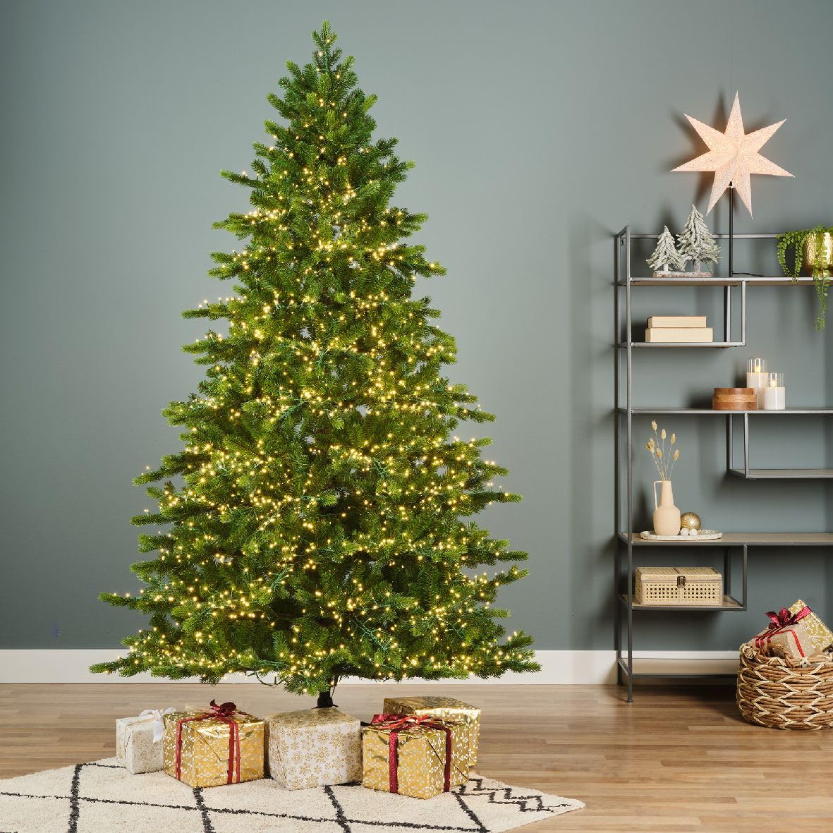 Maison Exclusive - Albero di Natale Preilluminato con Palline 180 cm