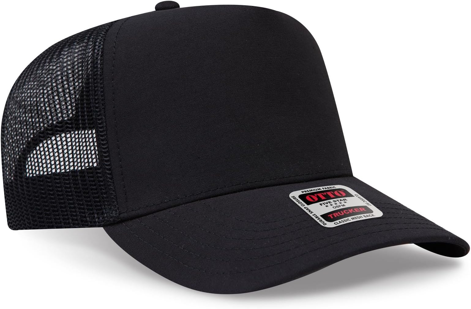 OTTO Cap 5 Panel Mid Profile Mesh Back Trucker Hat | Bulk Packs